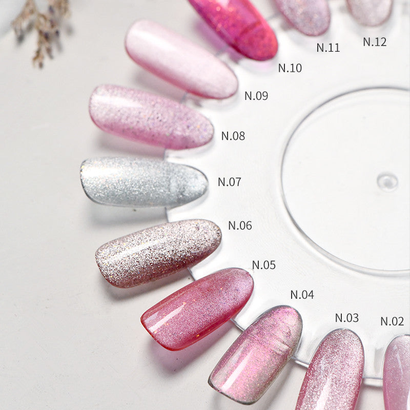 KellyKessa 15ml Cherry Blossom Dream Fireworks Cat Eye Gel Polish T4053