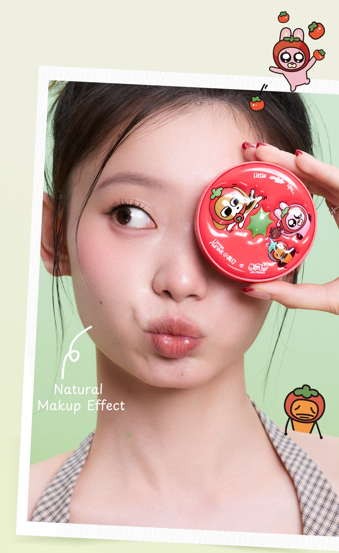 Little Ondine X Lipu Friends Makup Collection Lip Glaze & Foundation & Eyeliner & Makeup Palette T5010