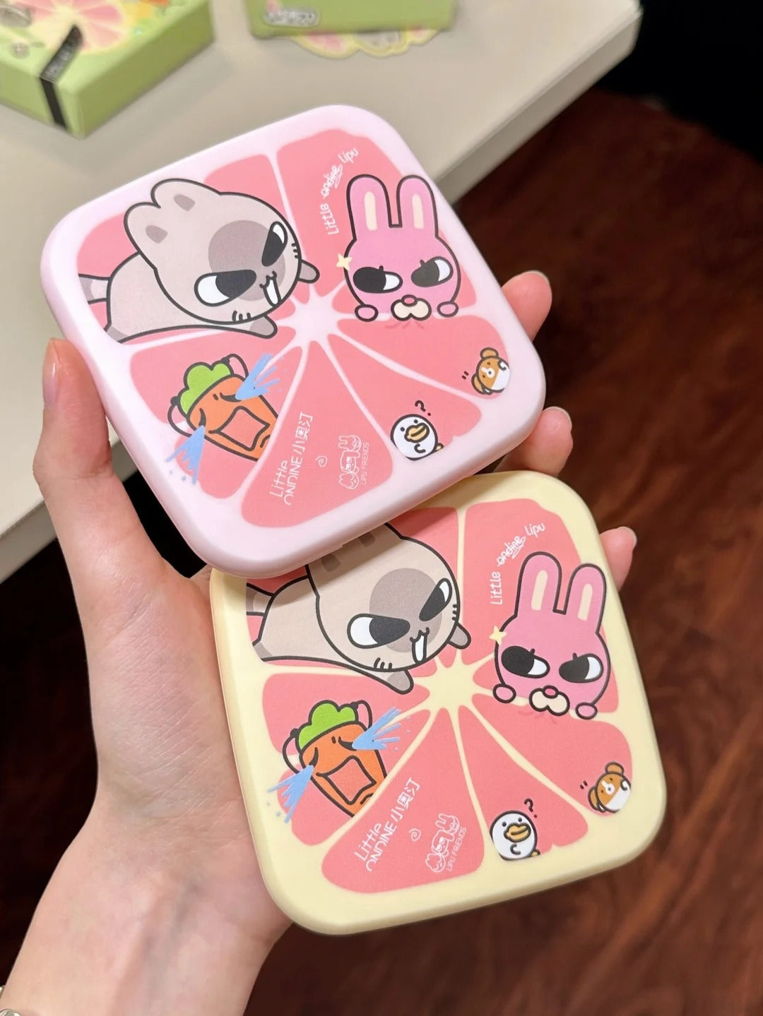 Little Ondine X Lipu Friends Makup Collection Lip Glaze & Foundation & Eyeliner & Makeup Palette T5010