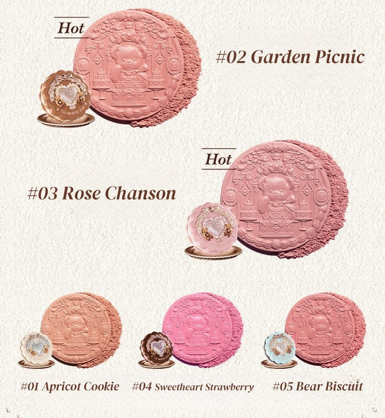 Flower Knows The Sweetie Bear Collection Silk Satin Blush T5917