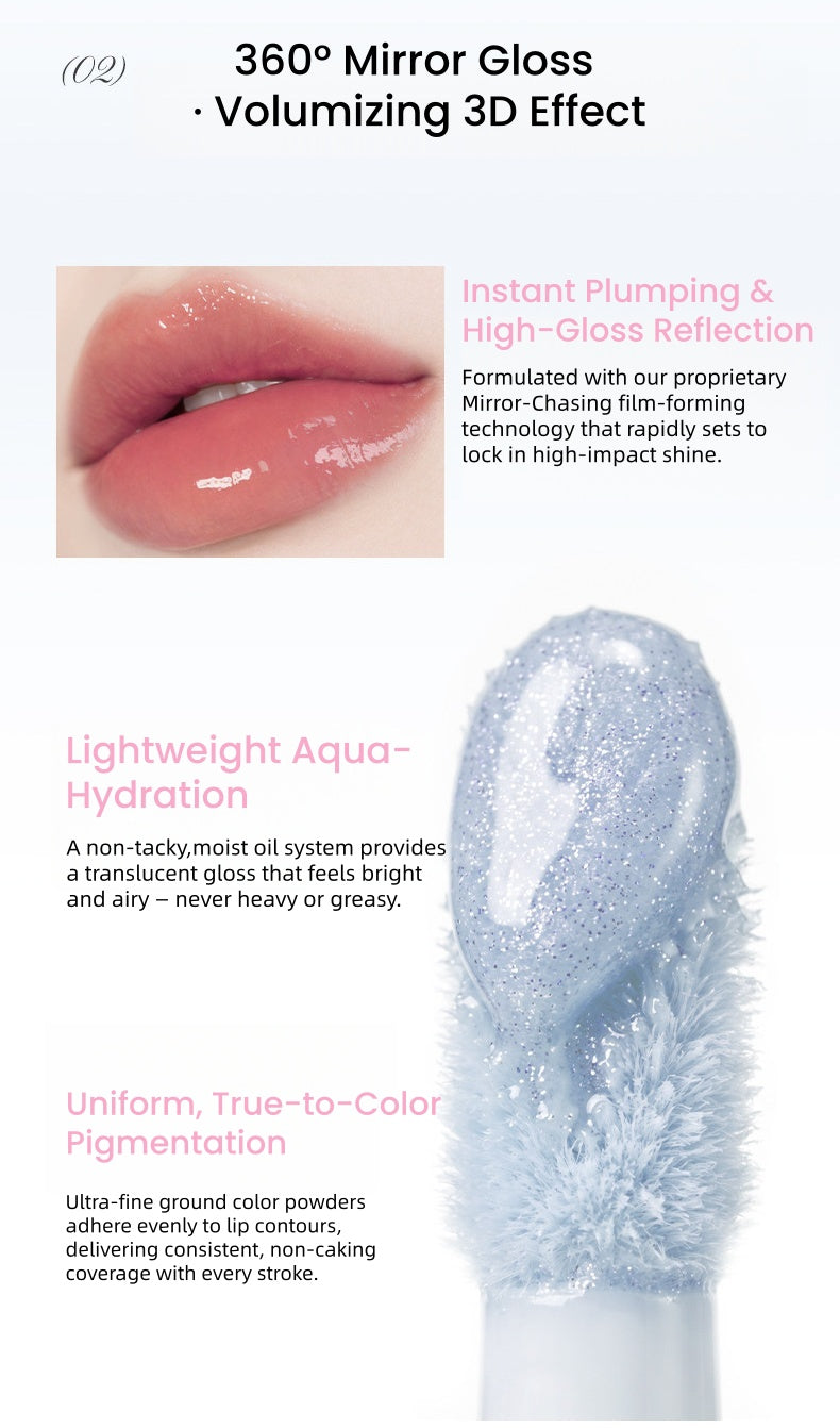 ROMANTIC BEAUTY Glossy Polypeptide Chasing Light Lip Gloss T5833