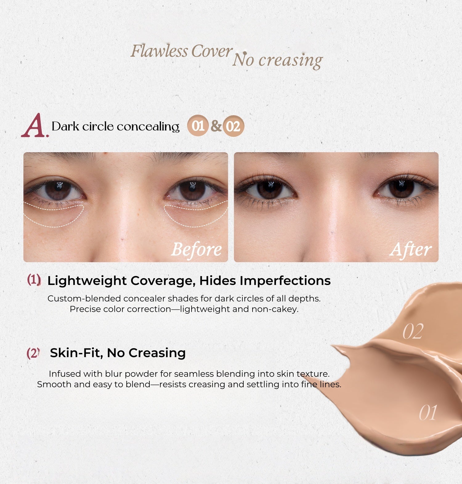 INSBAHA Seeking Your True Color Long-wear Liquid Concealer T4974