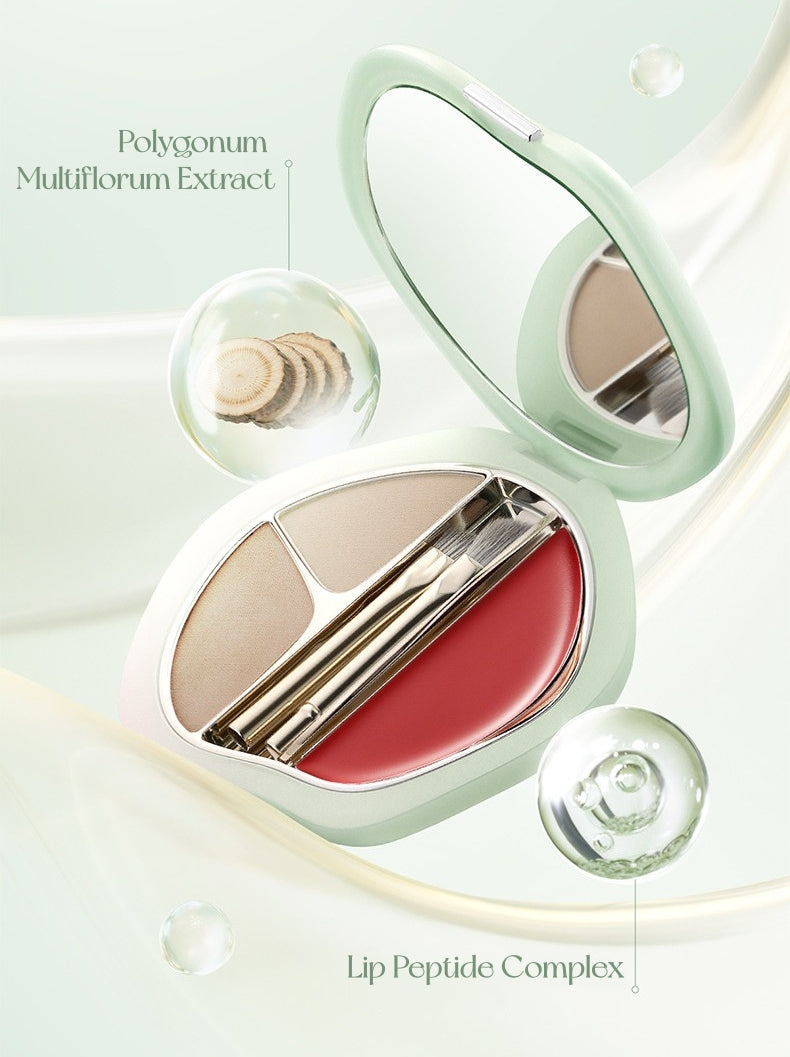 TIMAGE Portable Eyebrow Powder & Lipstick Makeup Palette T6055