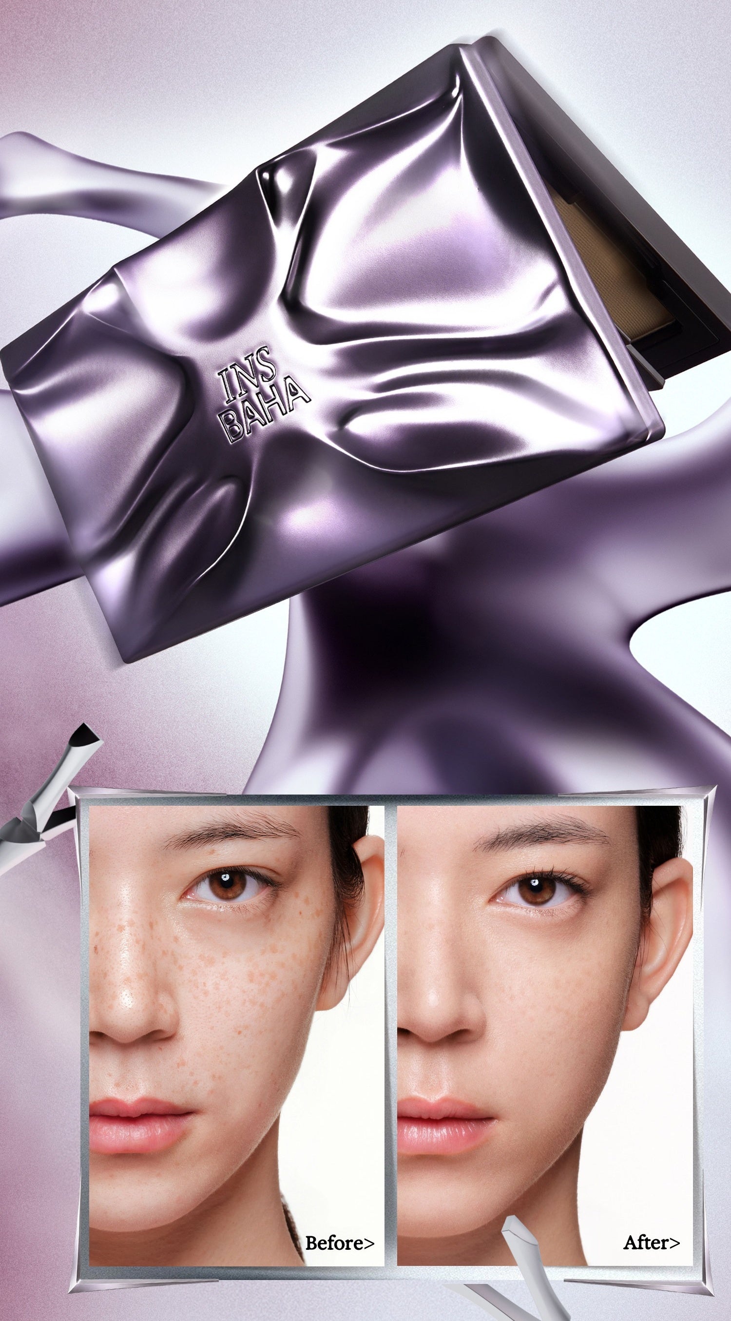 INSBAHA Rebel Collection Long-wear Concealer & Setting Makeup Palette T5937