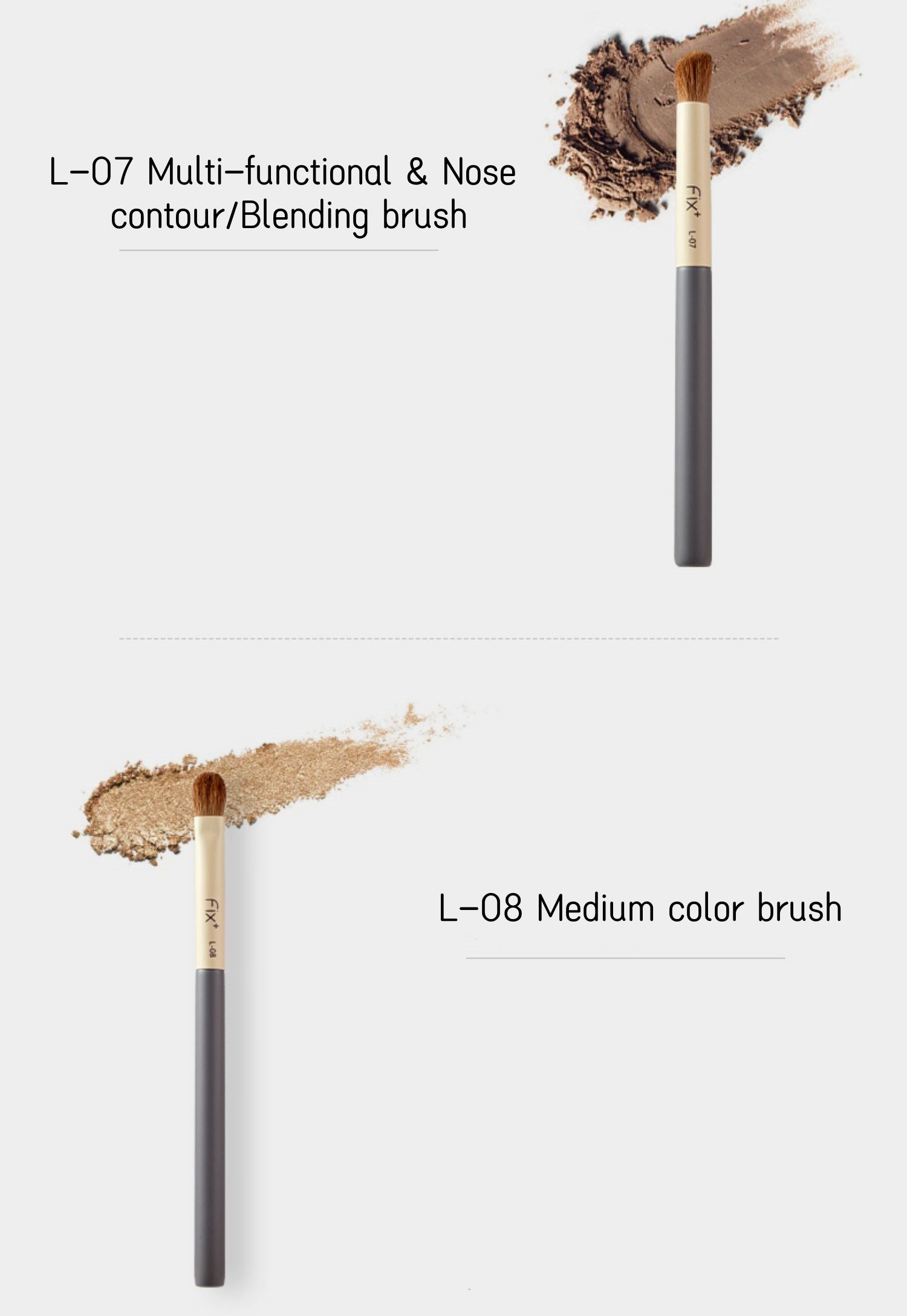 FIX+ Purple Lithium Gray Collection Professional Makeup Brush 12 Pcs Set T4925