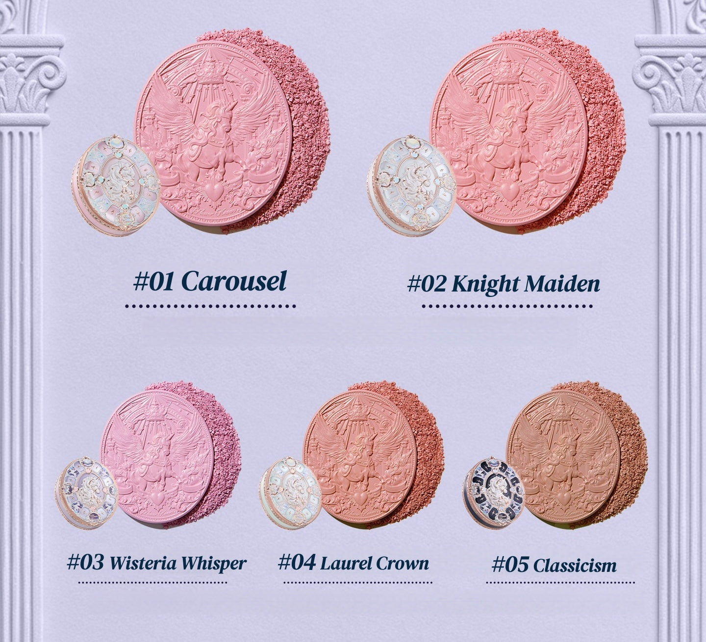 Flower Knows Unicorn Collection Satin Blush T5898