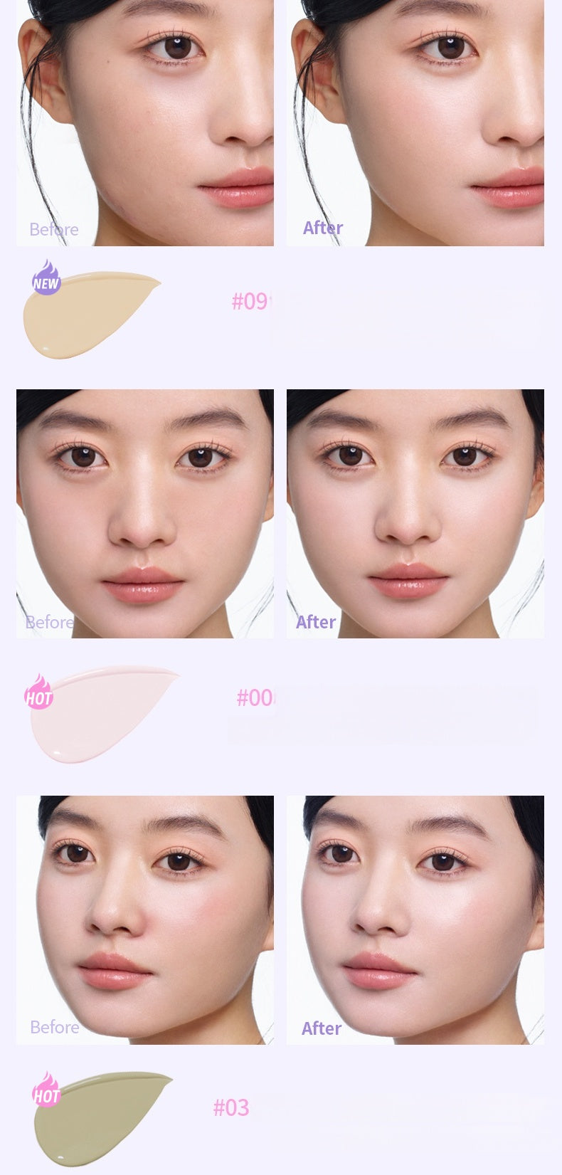 GIRLS CRUSH Moist Watery Velvet Liquid Concealer T5369