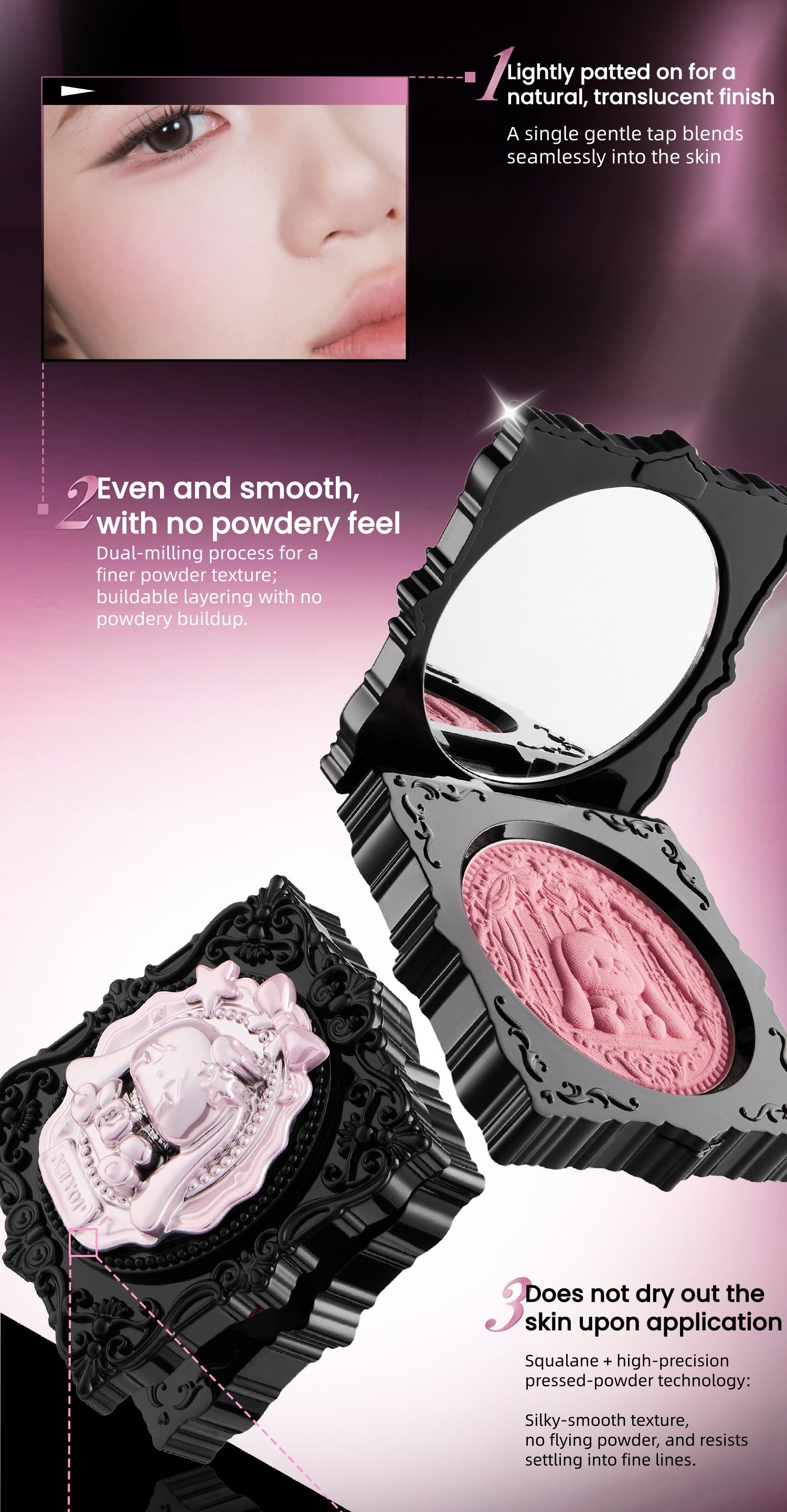NEIYOU Emotional Rabbit Setting Powder Blusher T5924