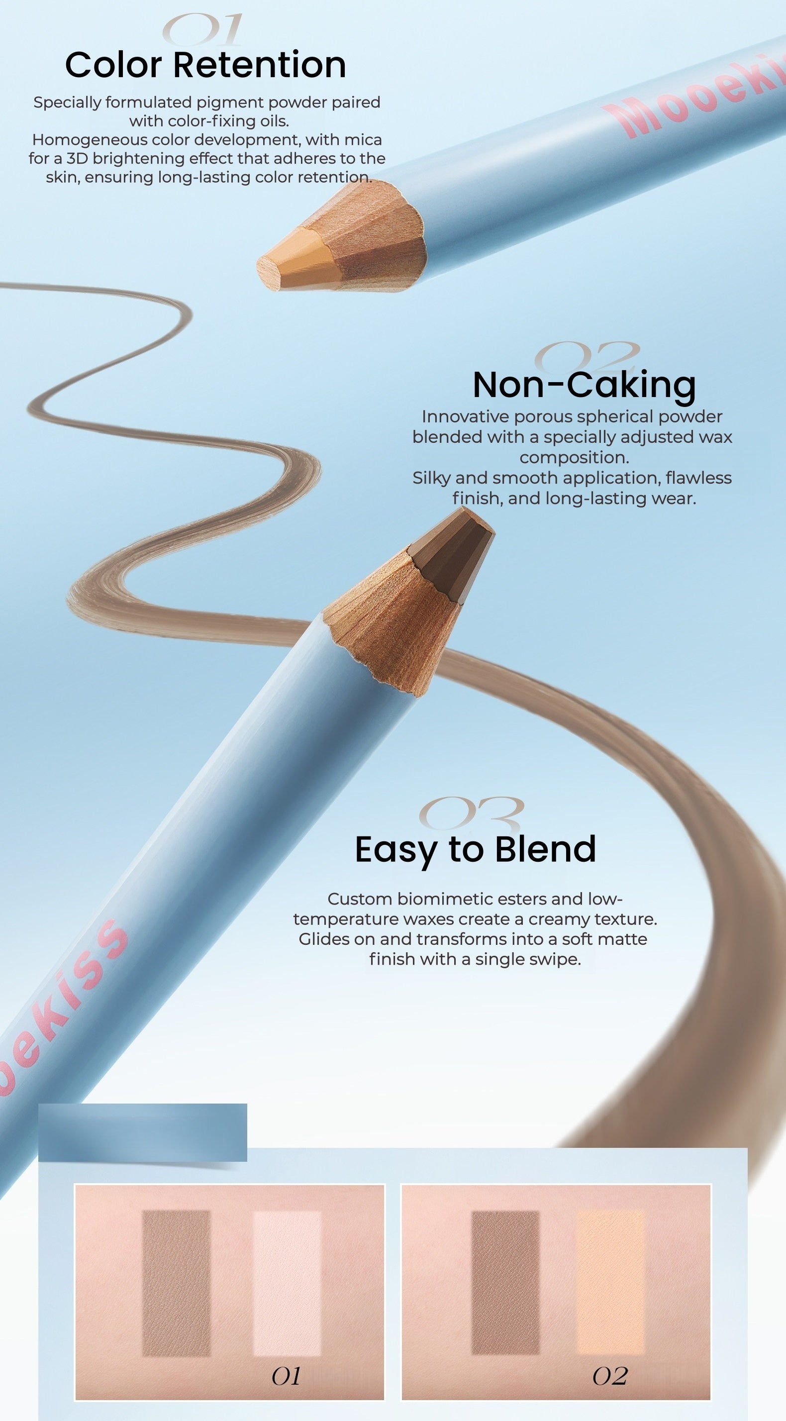 MOOEKISS Double-head Highlighter & Contour Pencil T5665