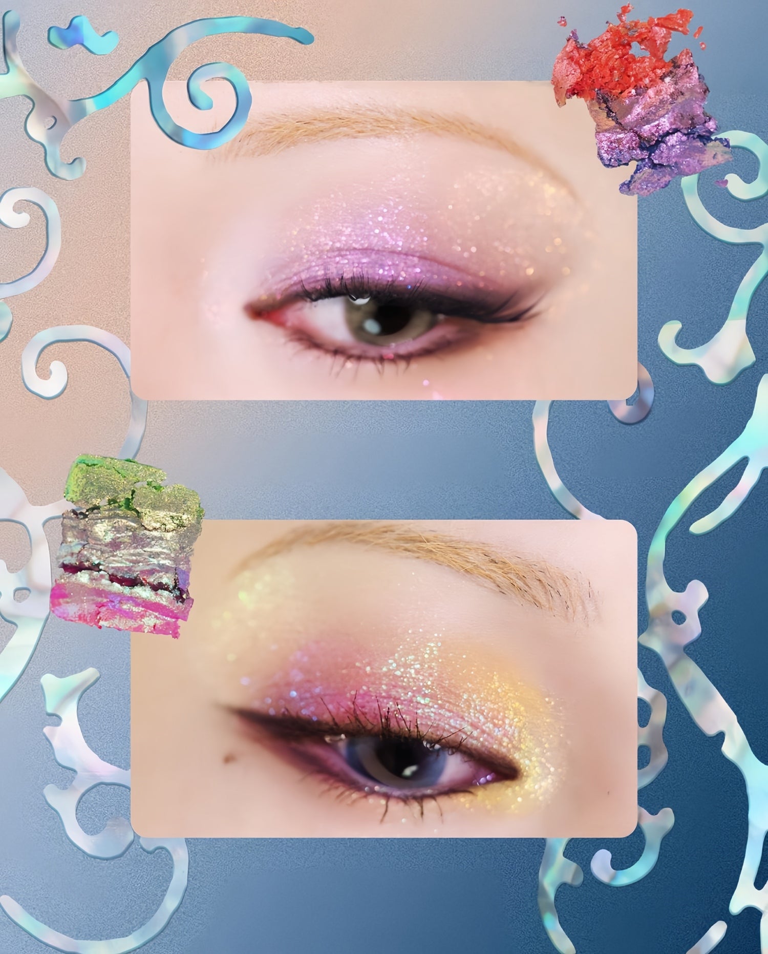 DRAMO Gradient Chameleon Eyeshadow Palette #Lux02 Sky in Sea T5520
