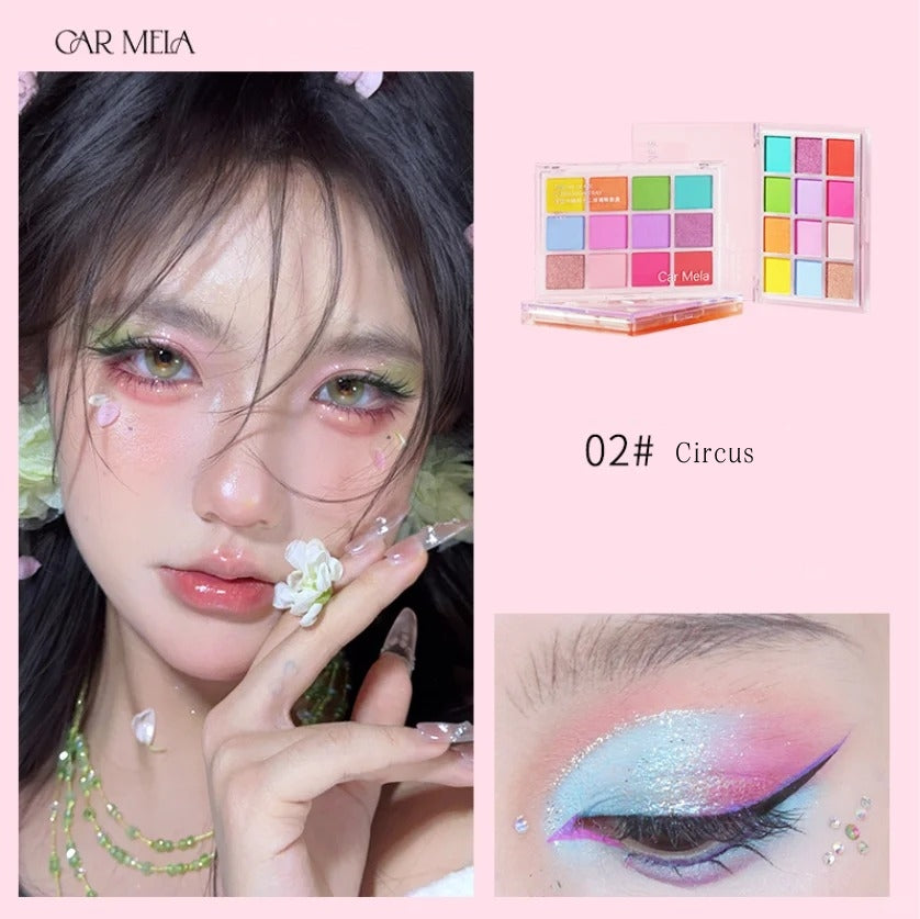 CARMELA 12-color Glazed Eyeshadow Palette T5031
