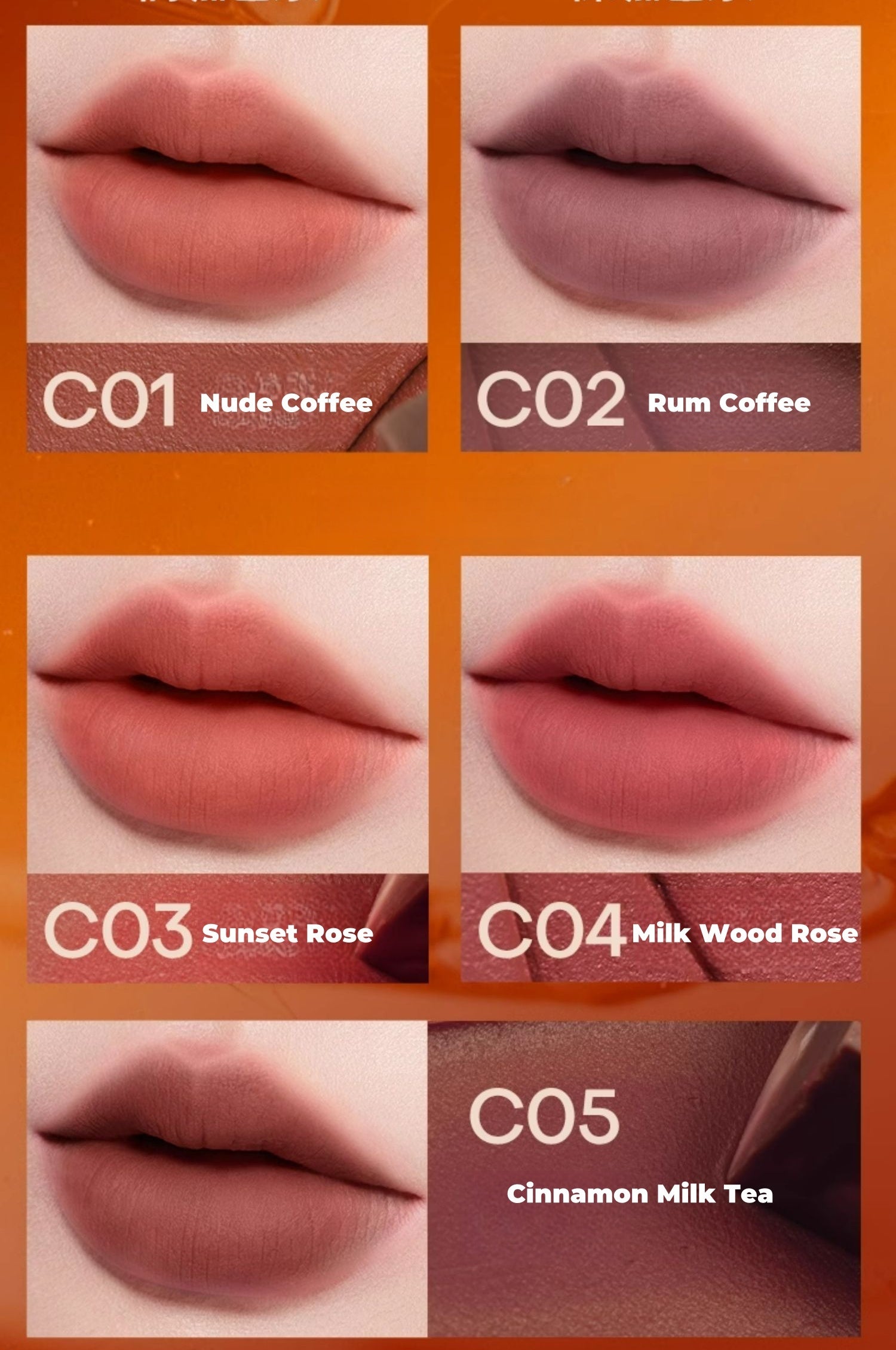 أحمر شفاه MISTINE Thai Milk Coffee Velvet Matte &amp; Glossy T4447