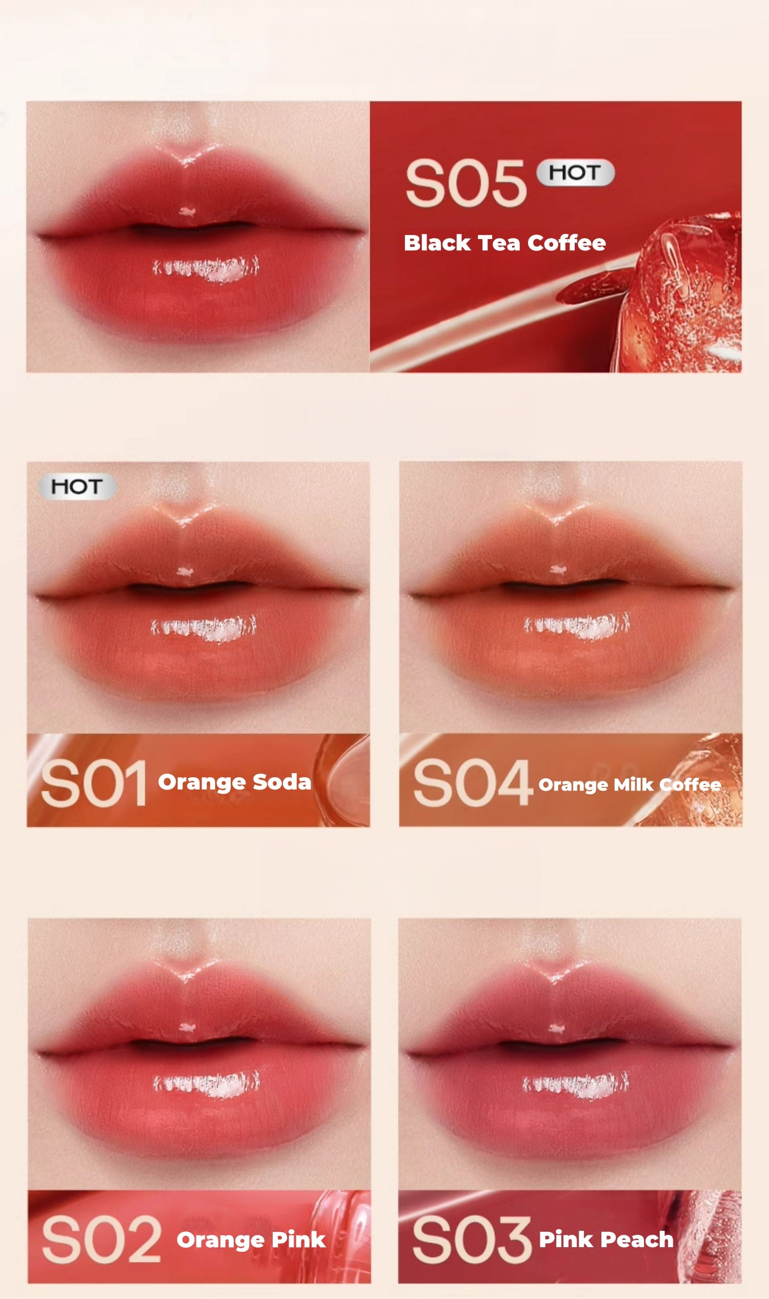 MISTINE Thai Milk Coffee Velvet Matte & Glossy Lipstick T4447