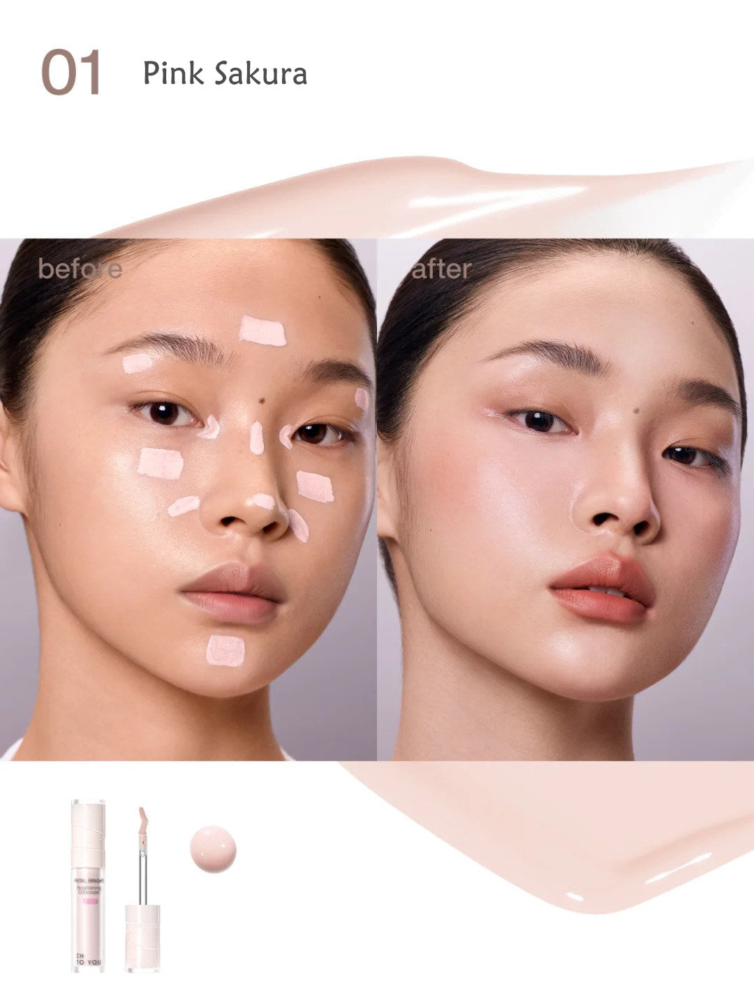 INTO YOU Luftig, fugtgivende og concealervæske T4356