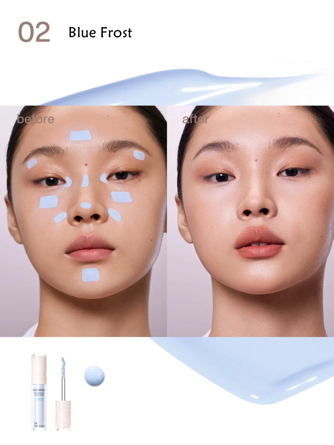 INTO YOU Luftig, fugtgivende og concealervæske T4356