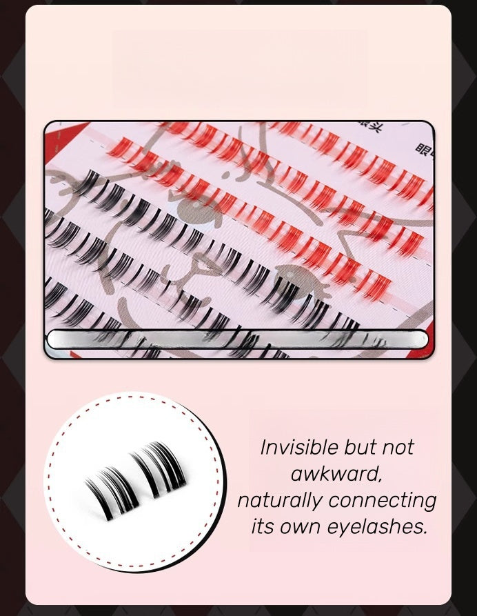 Gaoashes X Freya86 Red & Balck Thick Lower False Eyelashes T4612