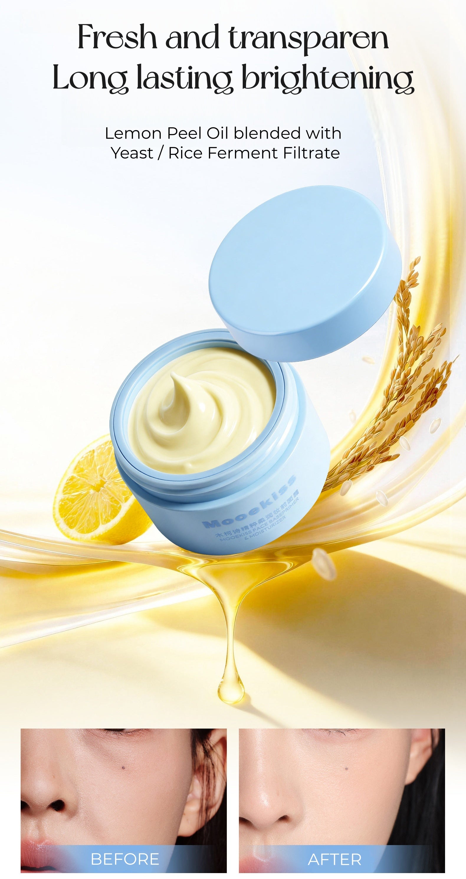 MOOEKISS Moist Nourish Essence Facial Cream & Makeup Primer T5673