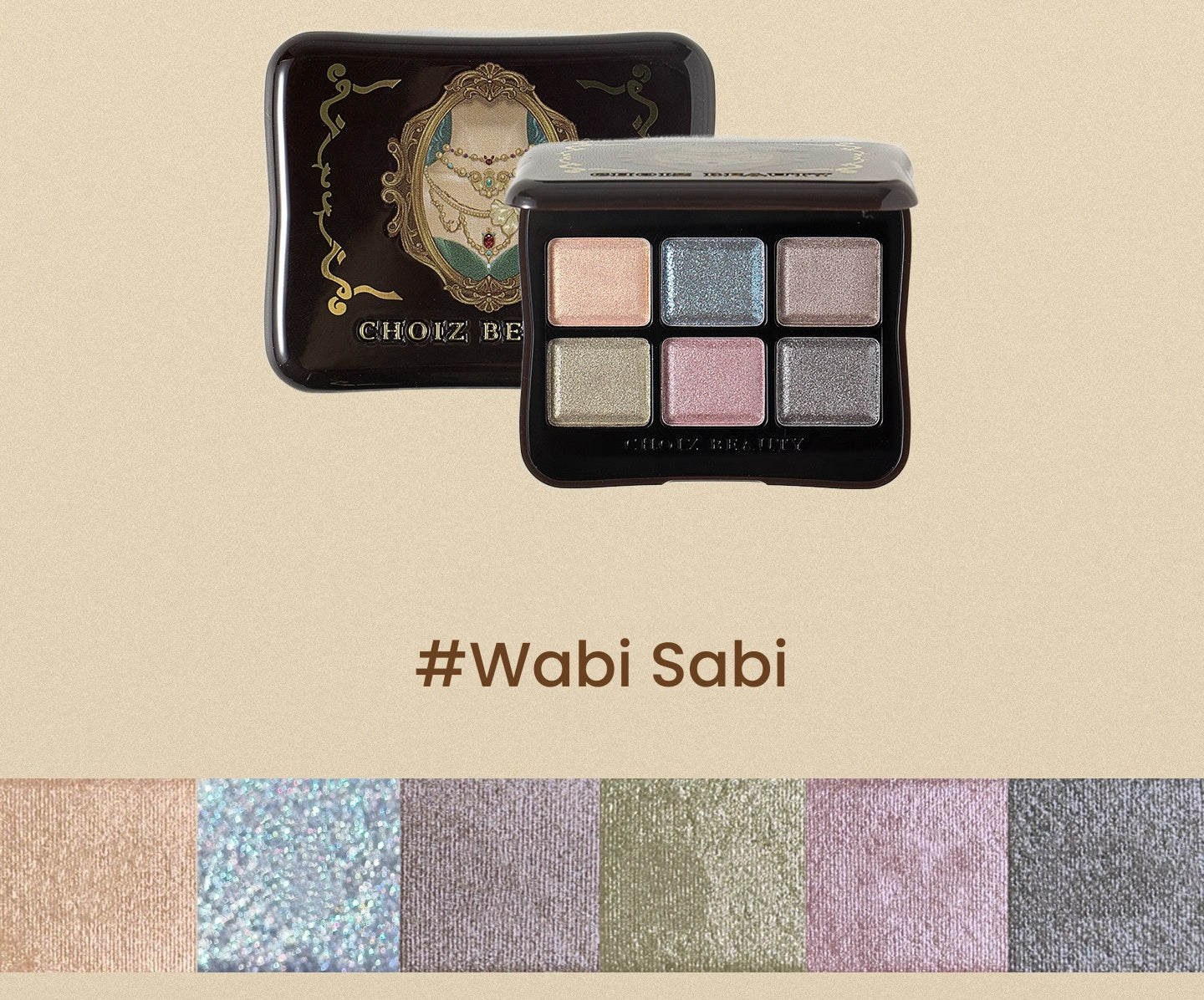 CHOIZ BEAUTY 4-color Gem Collection Liquid Powder Eyeshadow Palette T5788