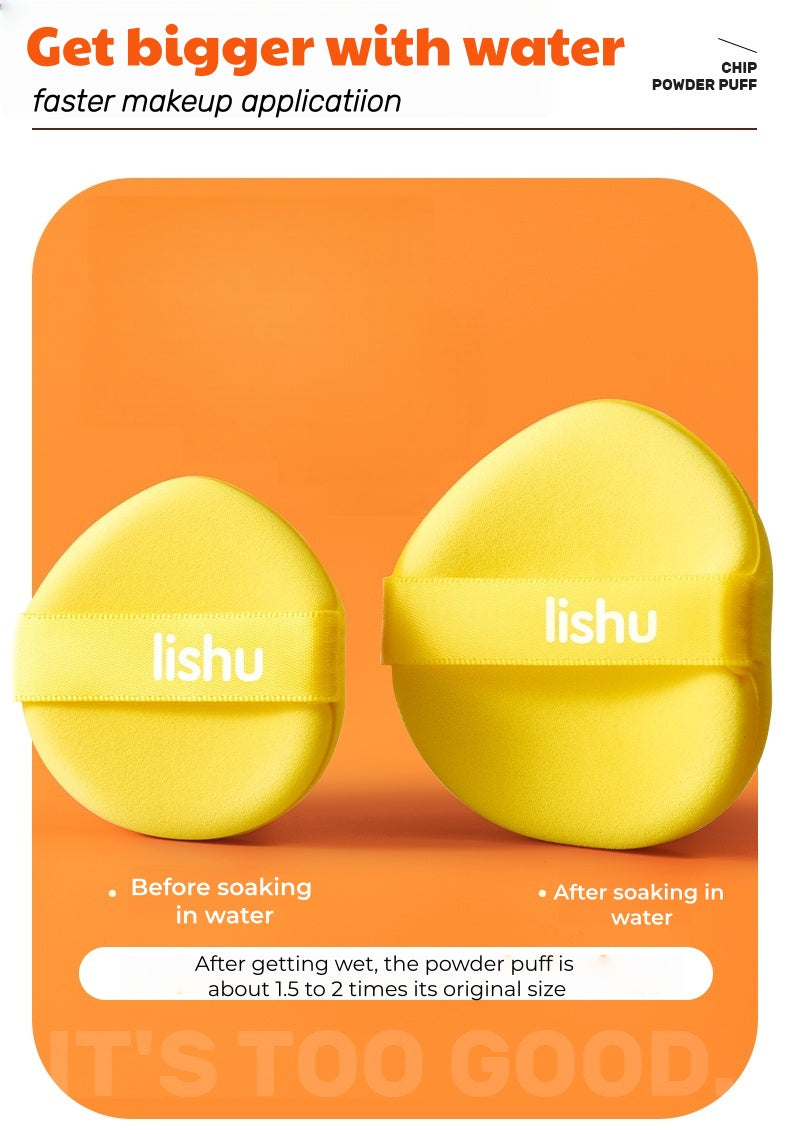 Lishu Wet & Dry Dual-use Soft Chip Powder Makeup Puff Set T5206