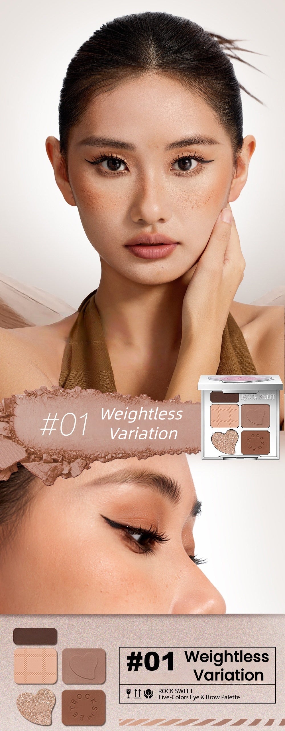 ROCK SWEET Rhythmic Fantasy Collection 5-color Eyeshadow Palette T5655