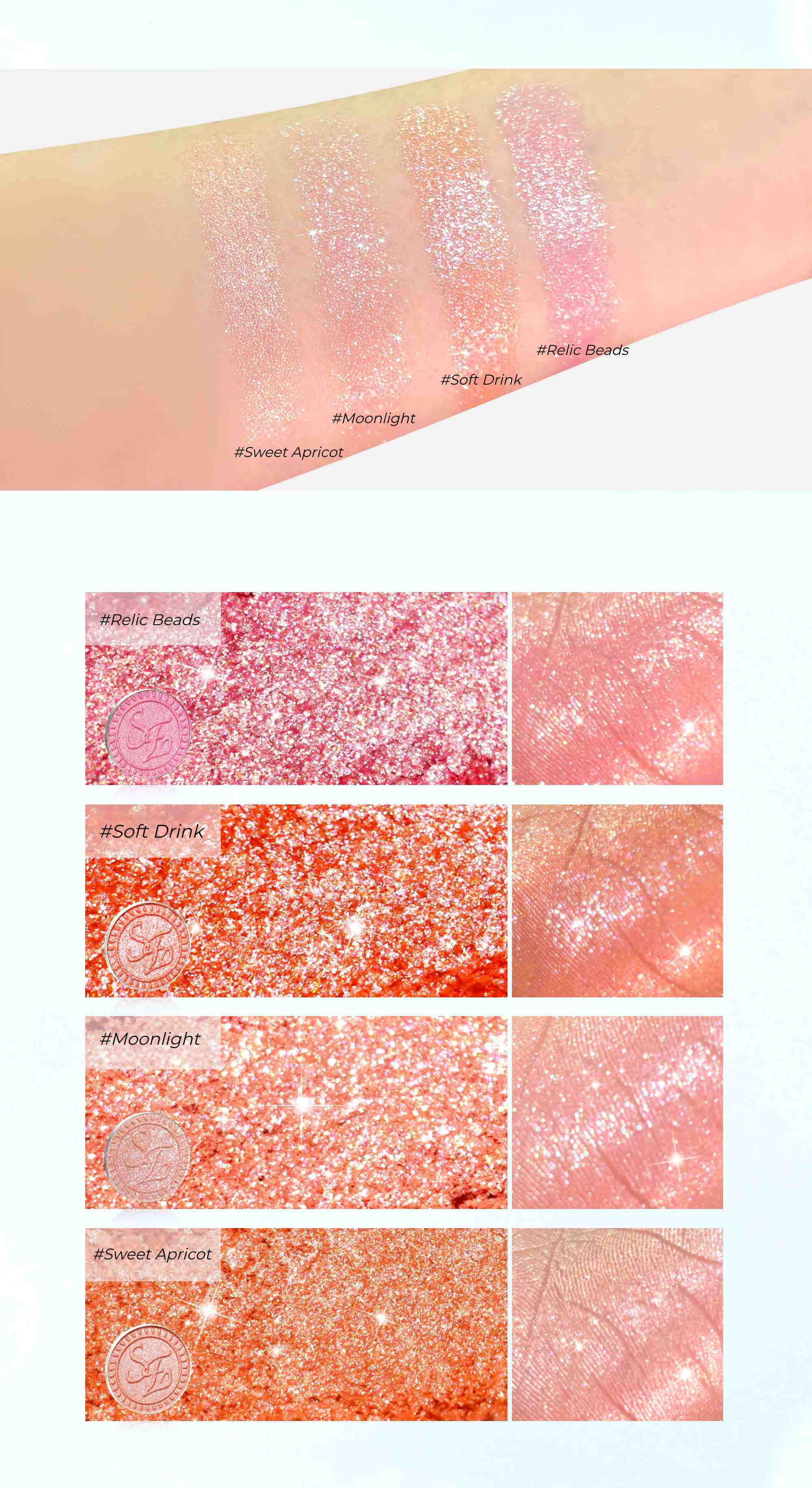 SheenEffect Diamond Highlighter Single-color Eyeshadow T5789