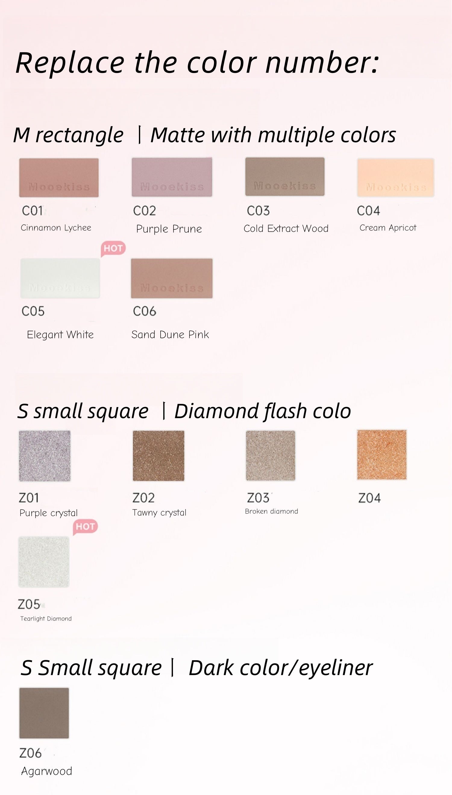 Mooekiss Soulmate Mat &amp; Perlemors Øjenskyggepalette T4567