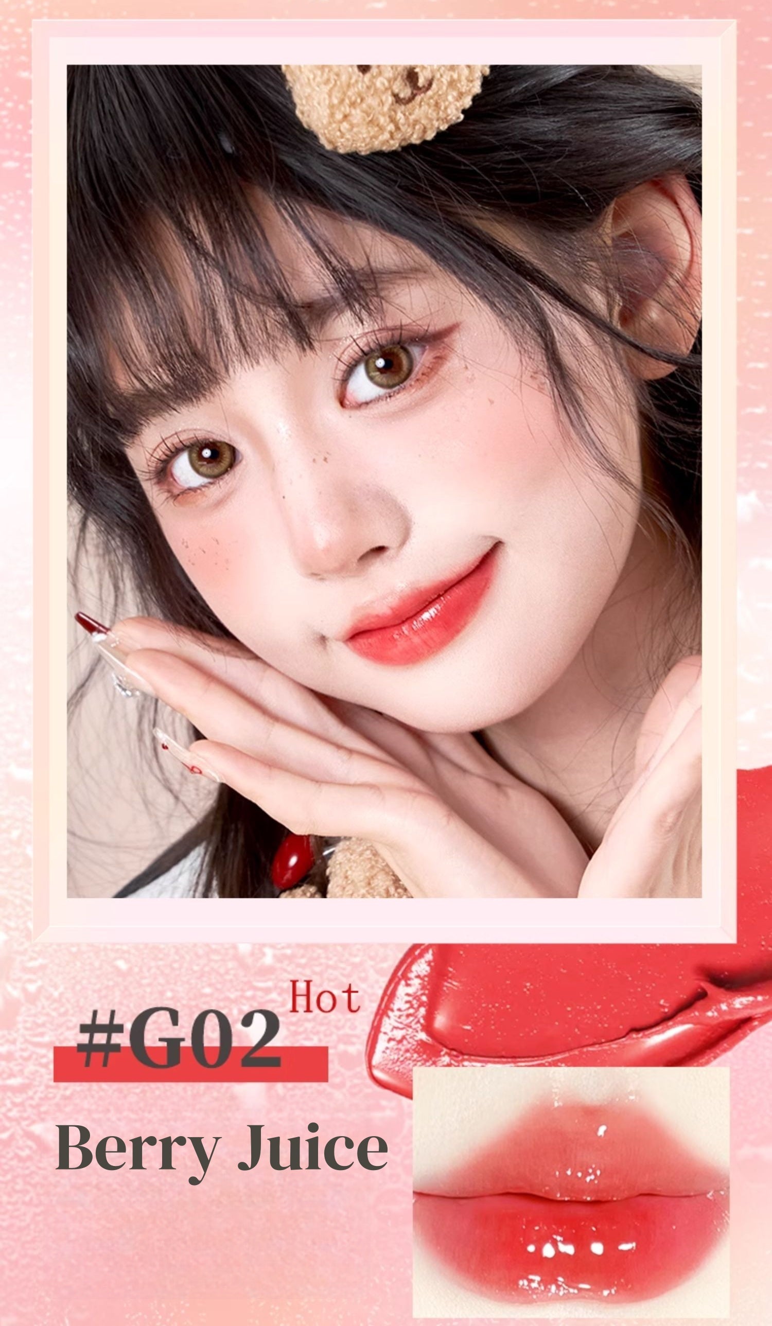 GOGO TALES Sweet Pink Ballet Collection Moist Glossy Lipstick T4702