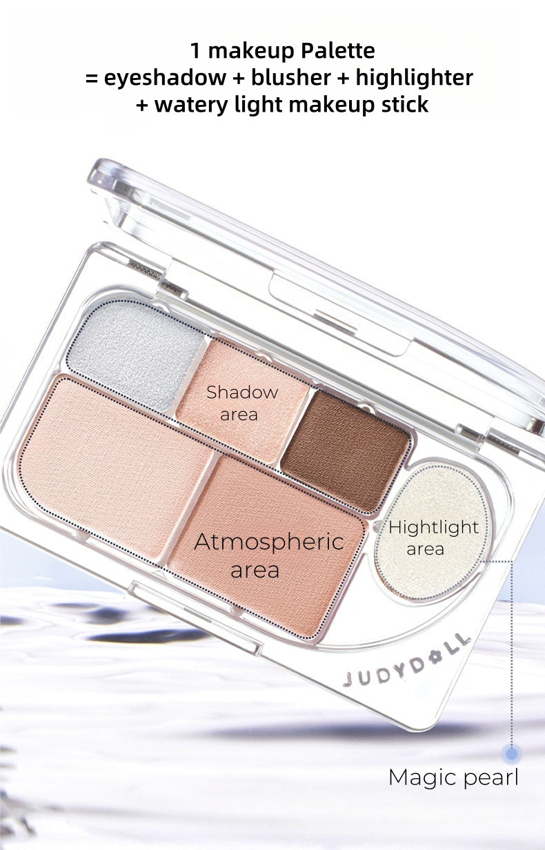 JUDYDOLL 6-color Matte & Pearlescent Eyeshadow Palette T4490