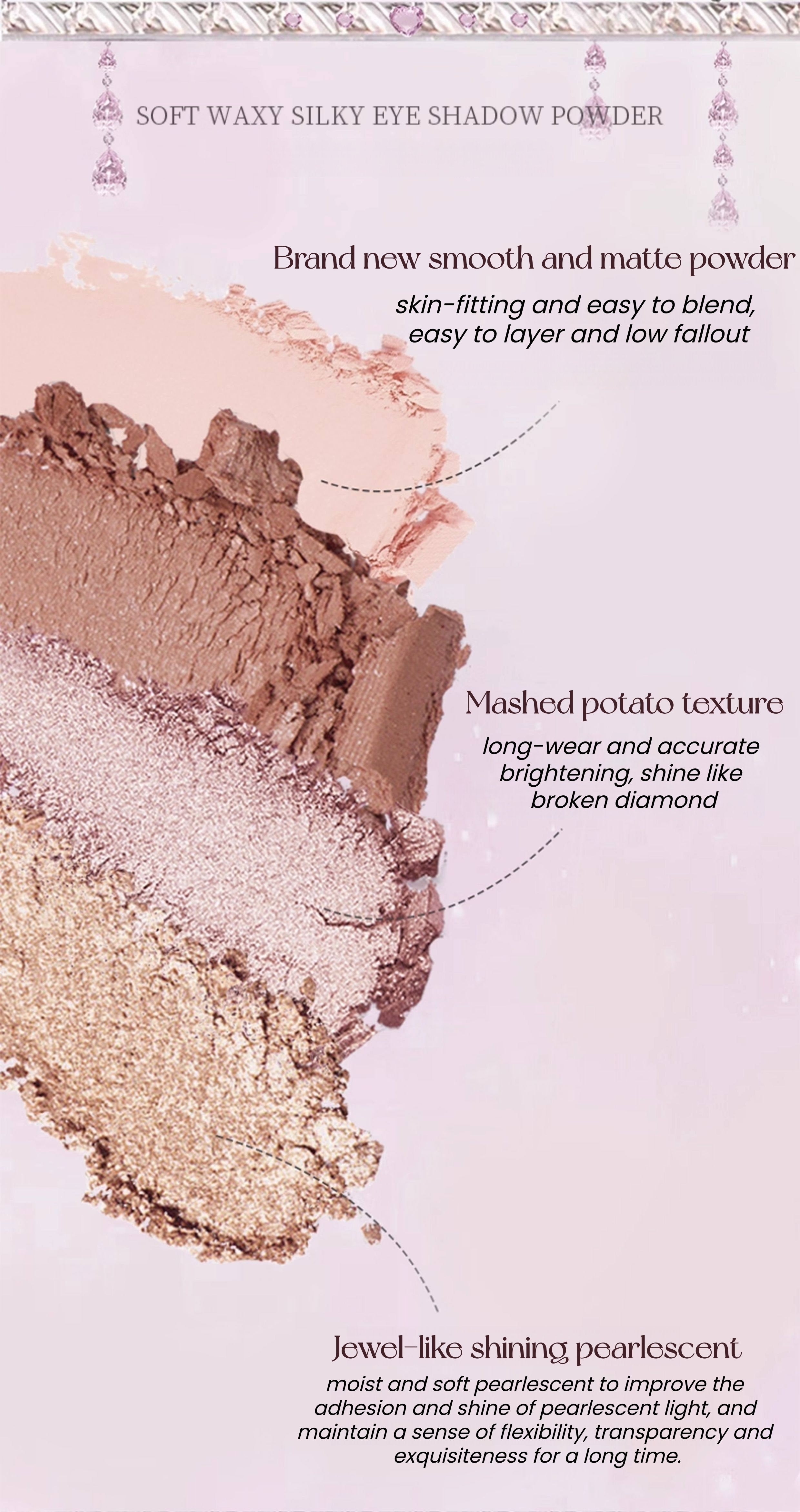 COLORROSE 8-color Dream of Three Lifetimes  Collection Multi-use Makeup Eyeshadow Palette T5585