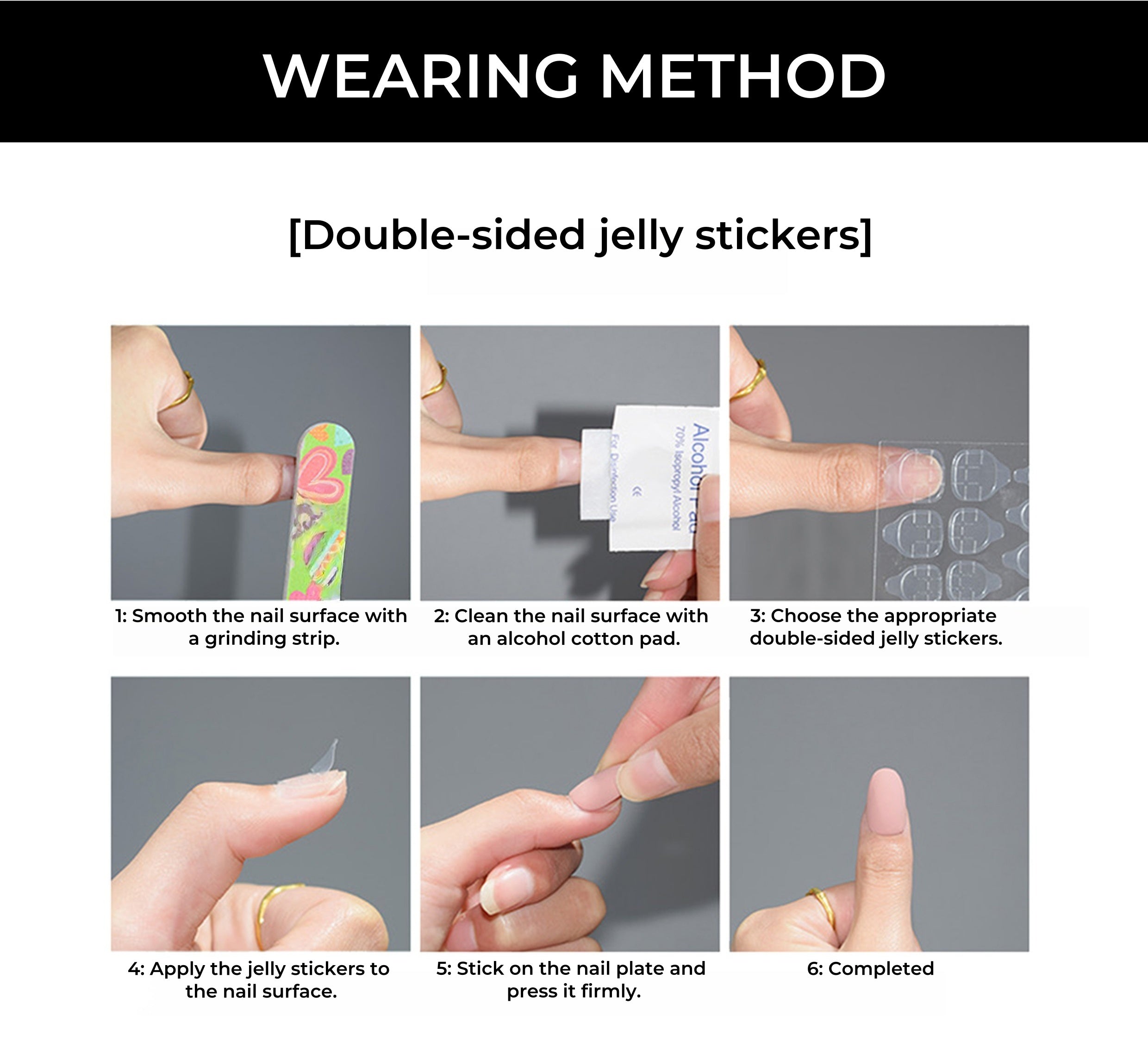 ETERNITY'C Handmade Custom Yellow Flower Pressed On Wearable Nails T4988