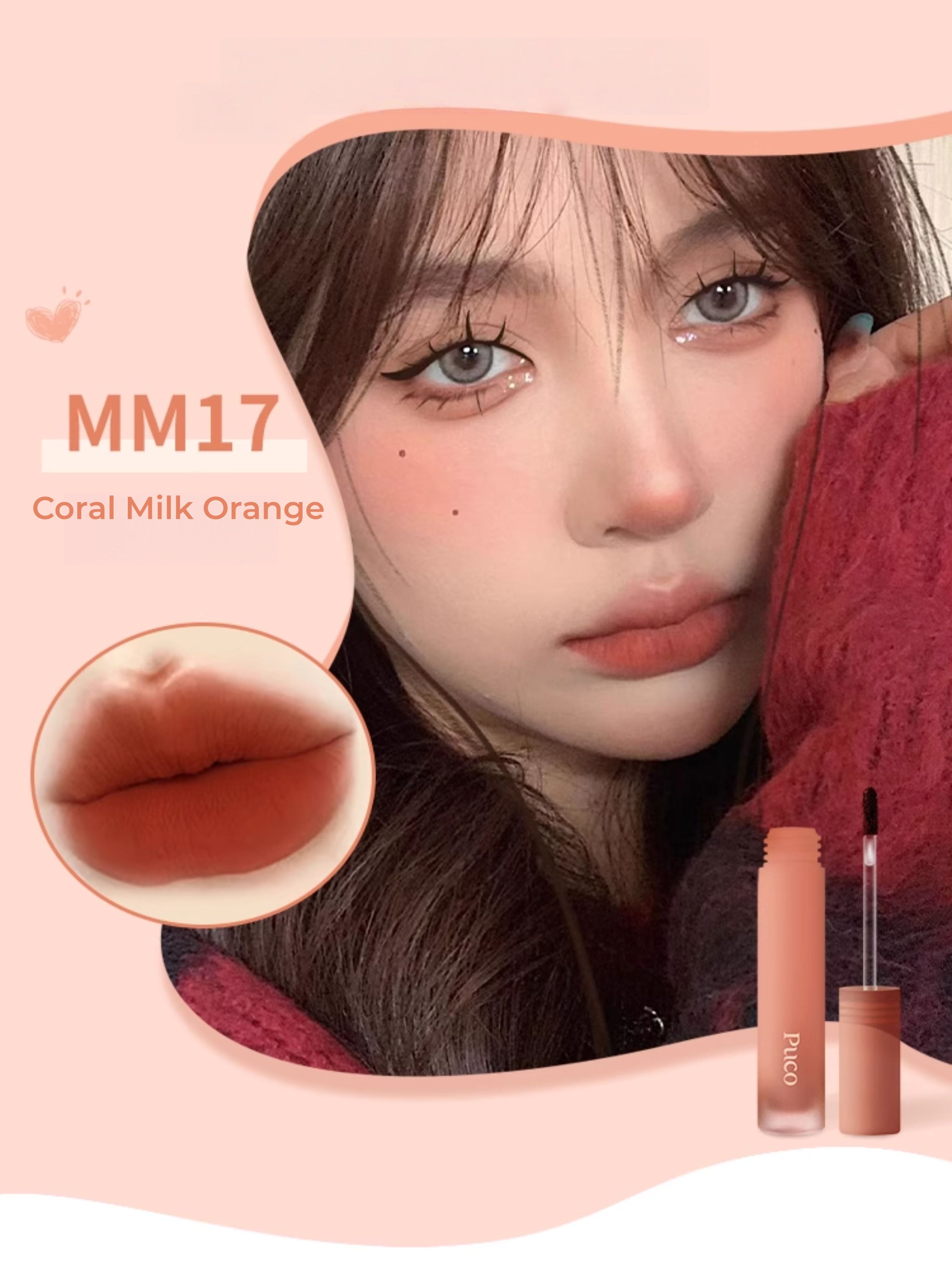 PUCO Moist Mousse Velvet  Matte Lip Glaze T5343