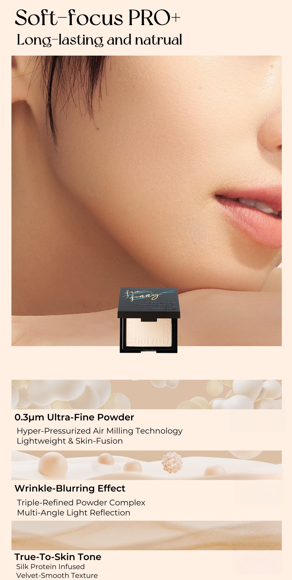 Funny Elves Sunscreen Long-wear Pressed Powder SPF38 PA+++ T4826