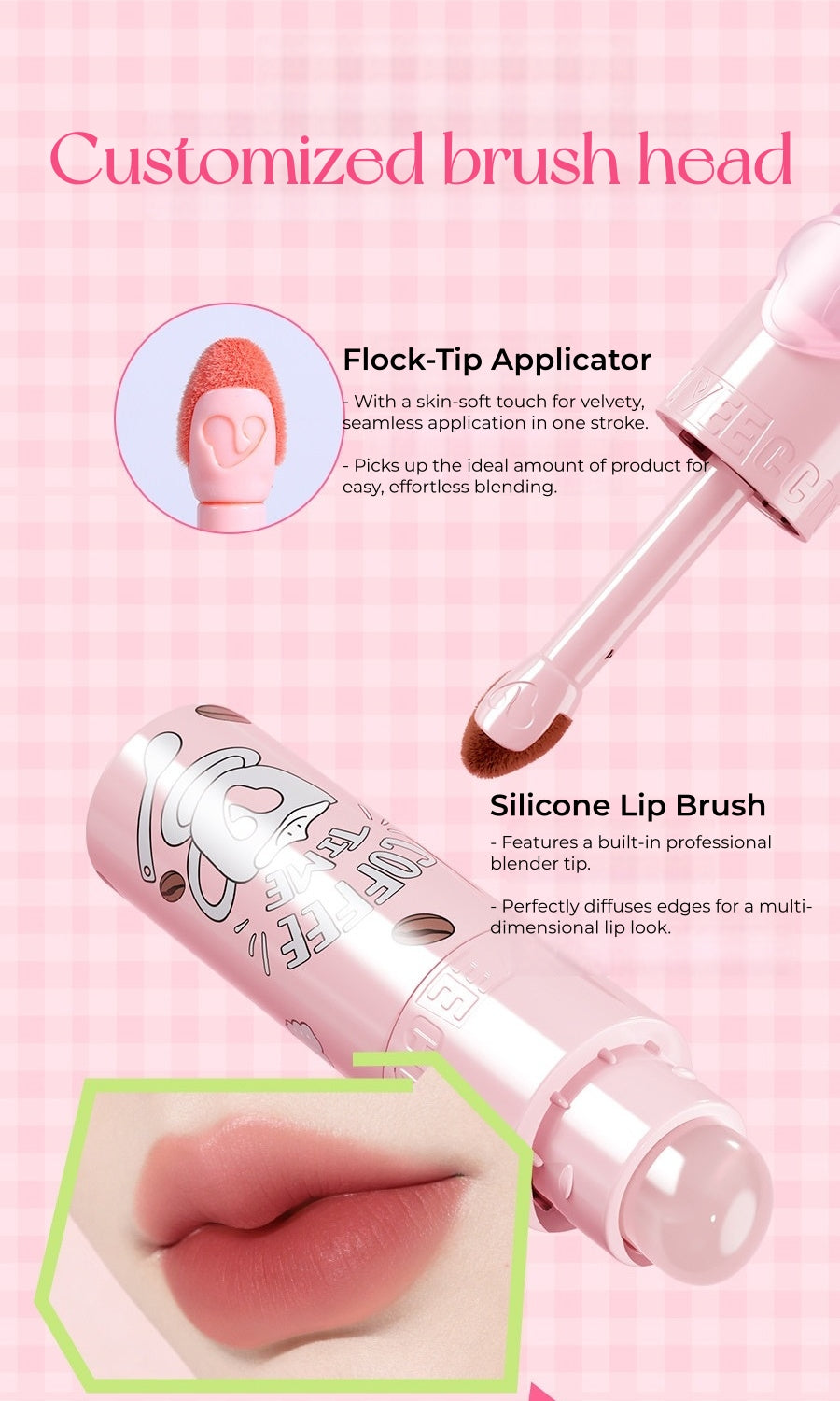 VEECCI Coffee Cloud Collection Matte Smooth Long-wear Lip Glaze T5515