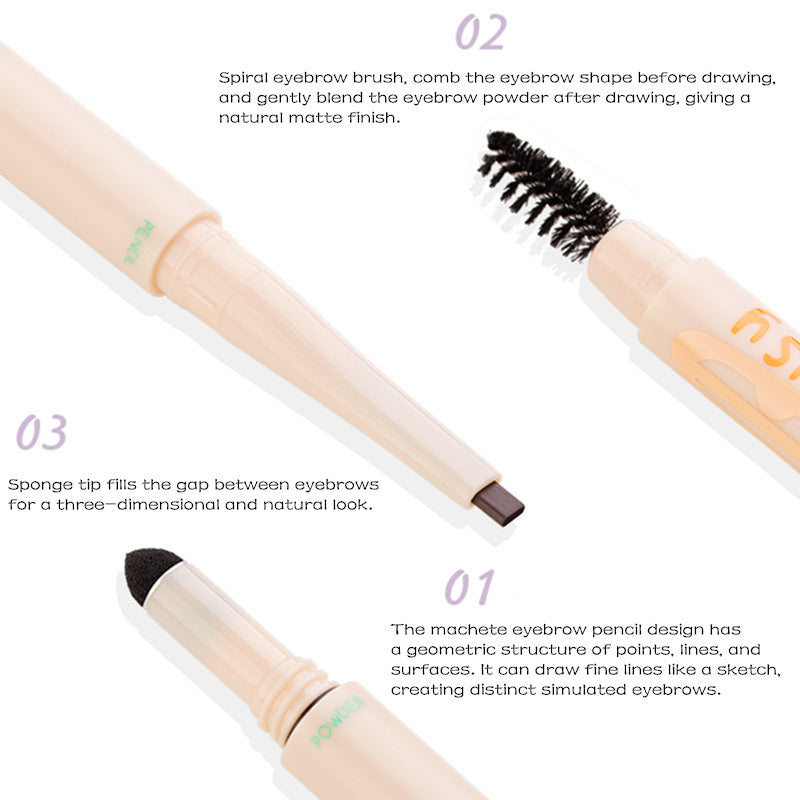 TellDaisy 3-i-1 Vandfast Machete Øjenbrynsblyant T3723