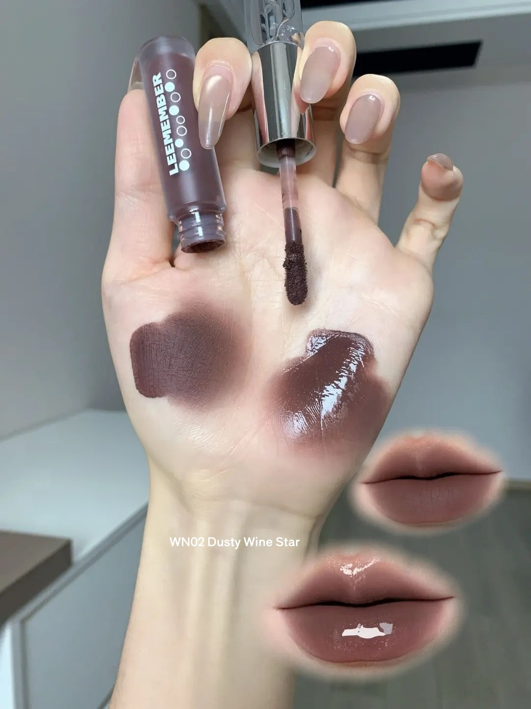 LEEMEMBER Red Wine Collection Matte & Glossy Lip Glaze T5535