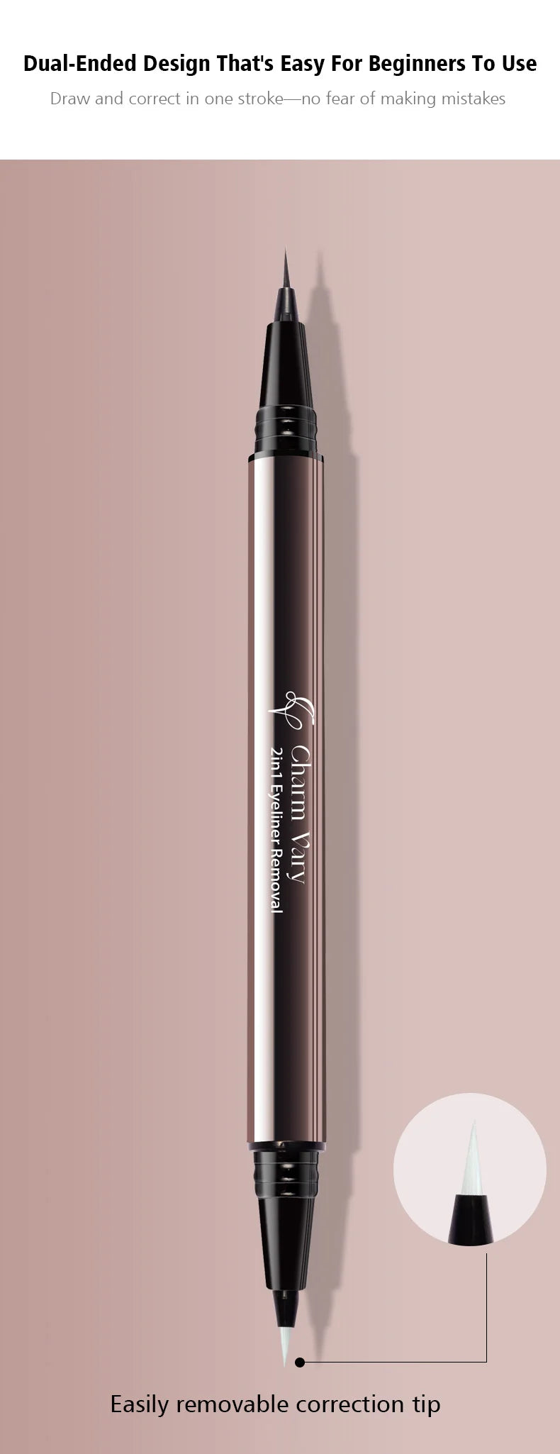 CHARM VARY Savage Growth Liquid Eyeliner Pen With Eyeliner Removal T4960