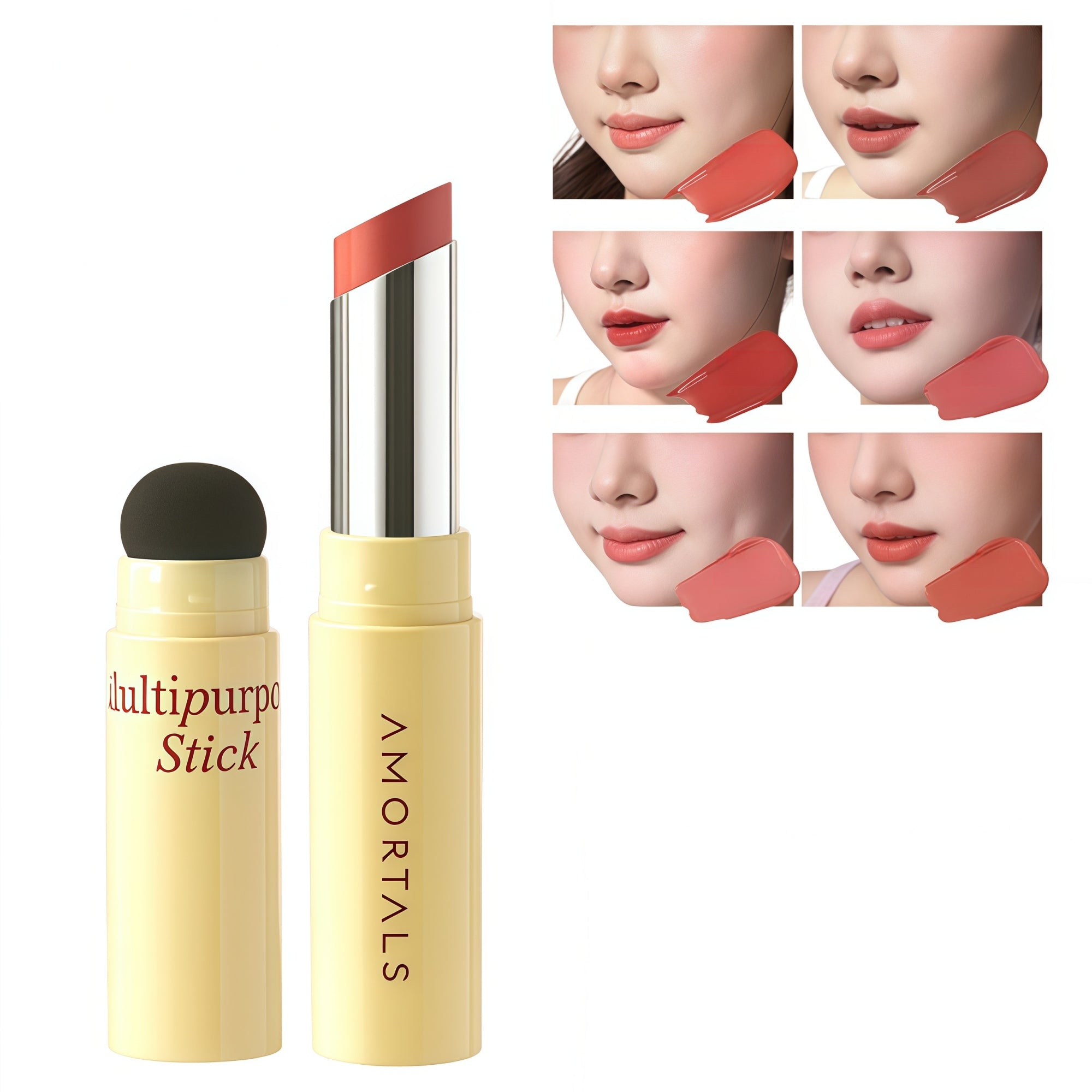 AMORTALS Glossy & Matte Multi-use Makeup Stick for Lips & Cheek T5637