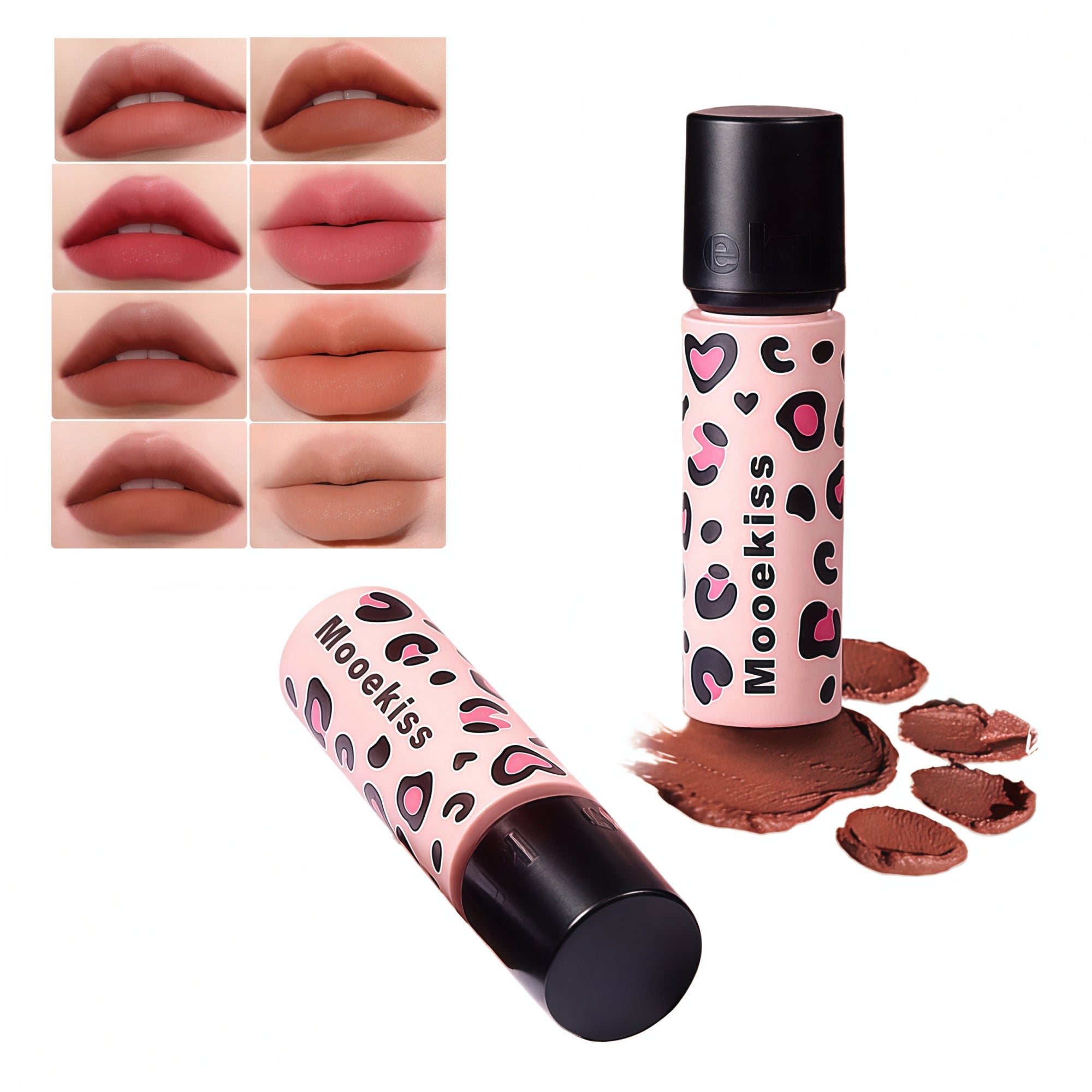 Mooekiss Leopard Print Collection Matte Silky Lip Mud T5609