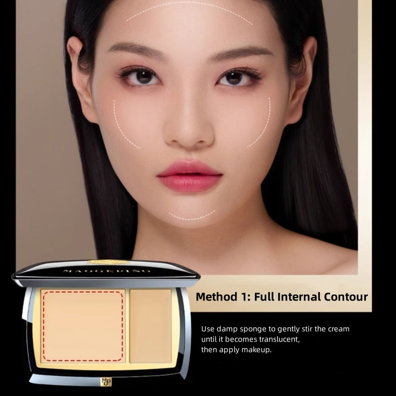 MAOGEPING 3D Light Shadow Highlighter & Contour Cream Palette