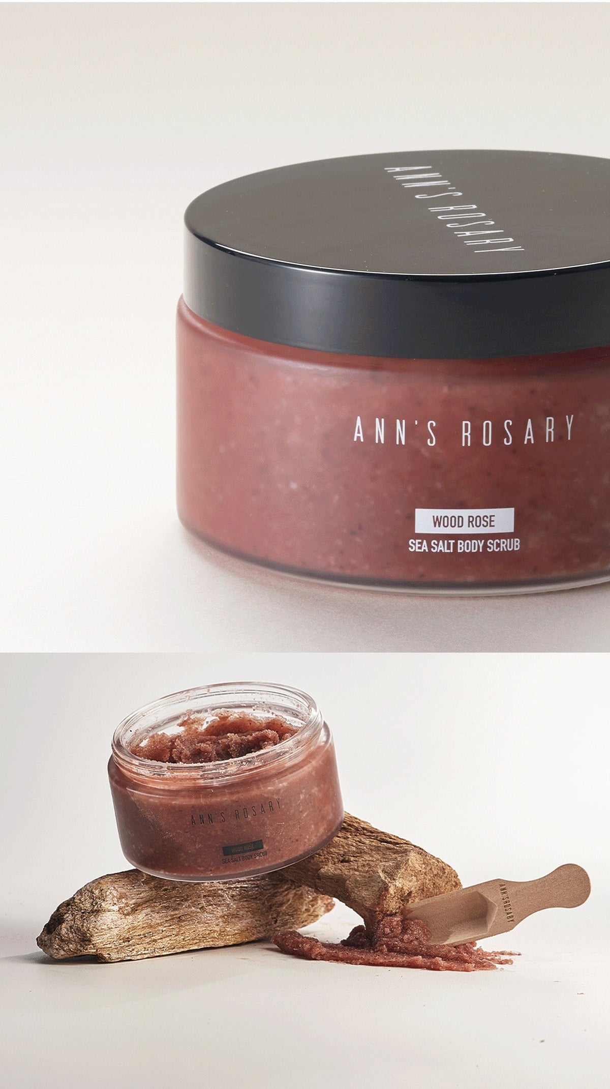 ANN'S ROSARY Wood Rose Sea Salt Body Scrub T5964