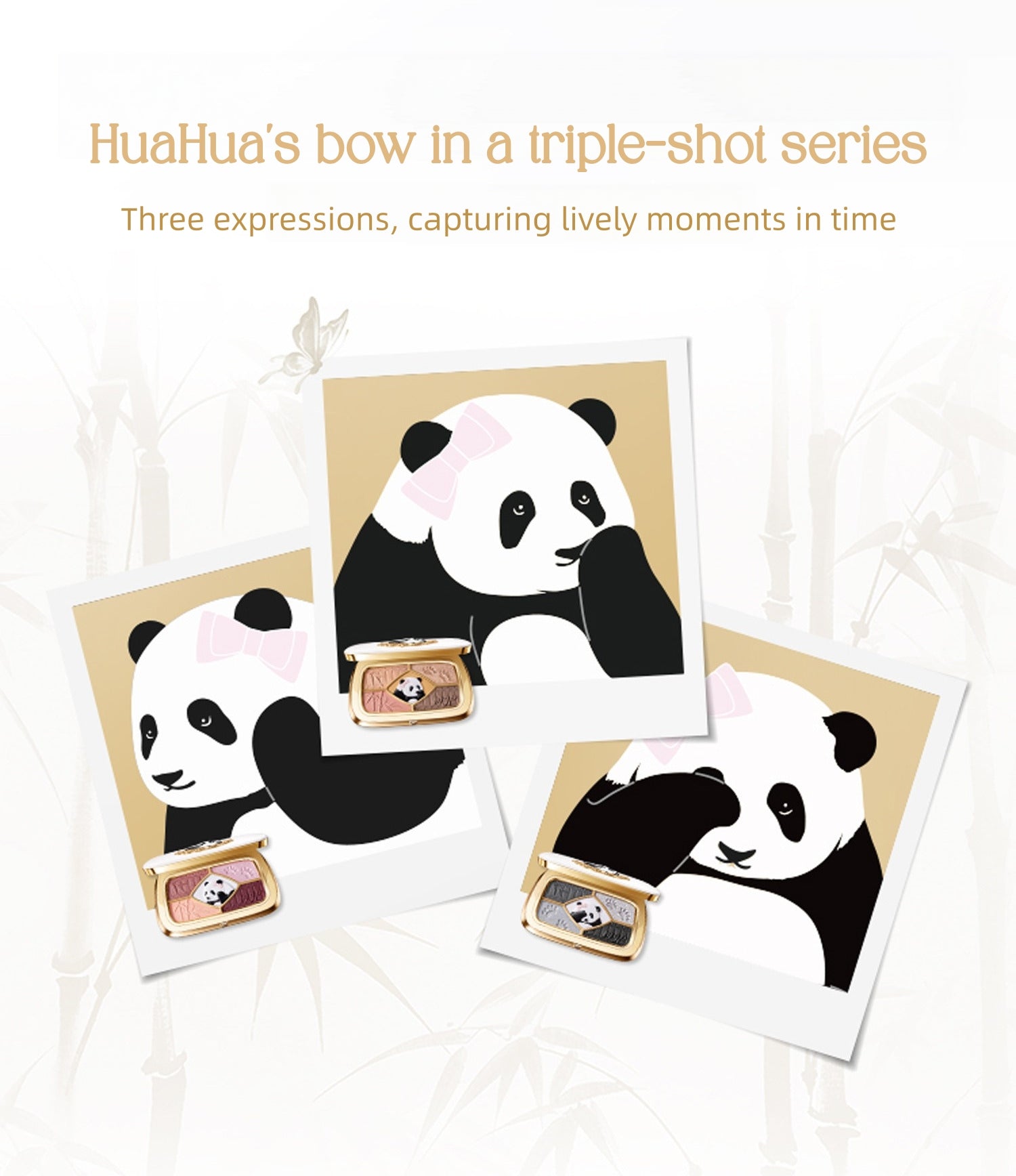 MAOGEPING X Panda Creation 4-color Eyeshadow Palette T5988