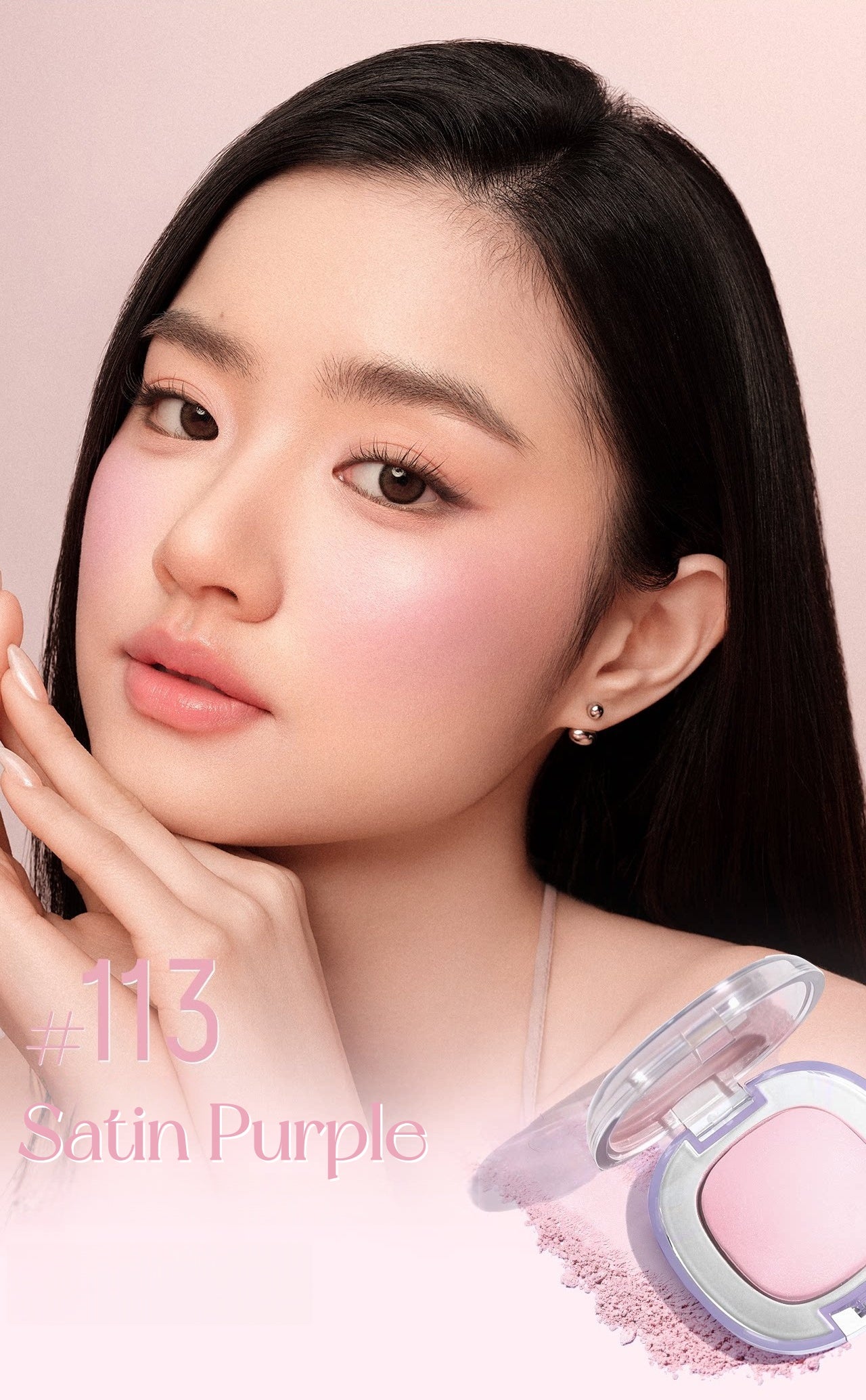 GIRLS CRUSH Satin Makeup Blusher Cream T5663