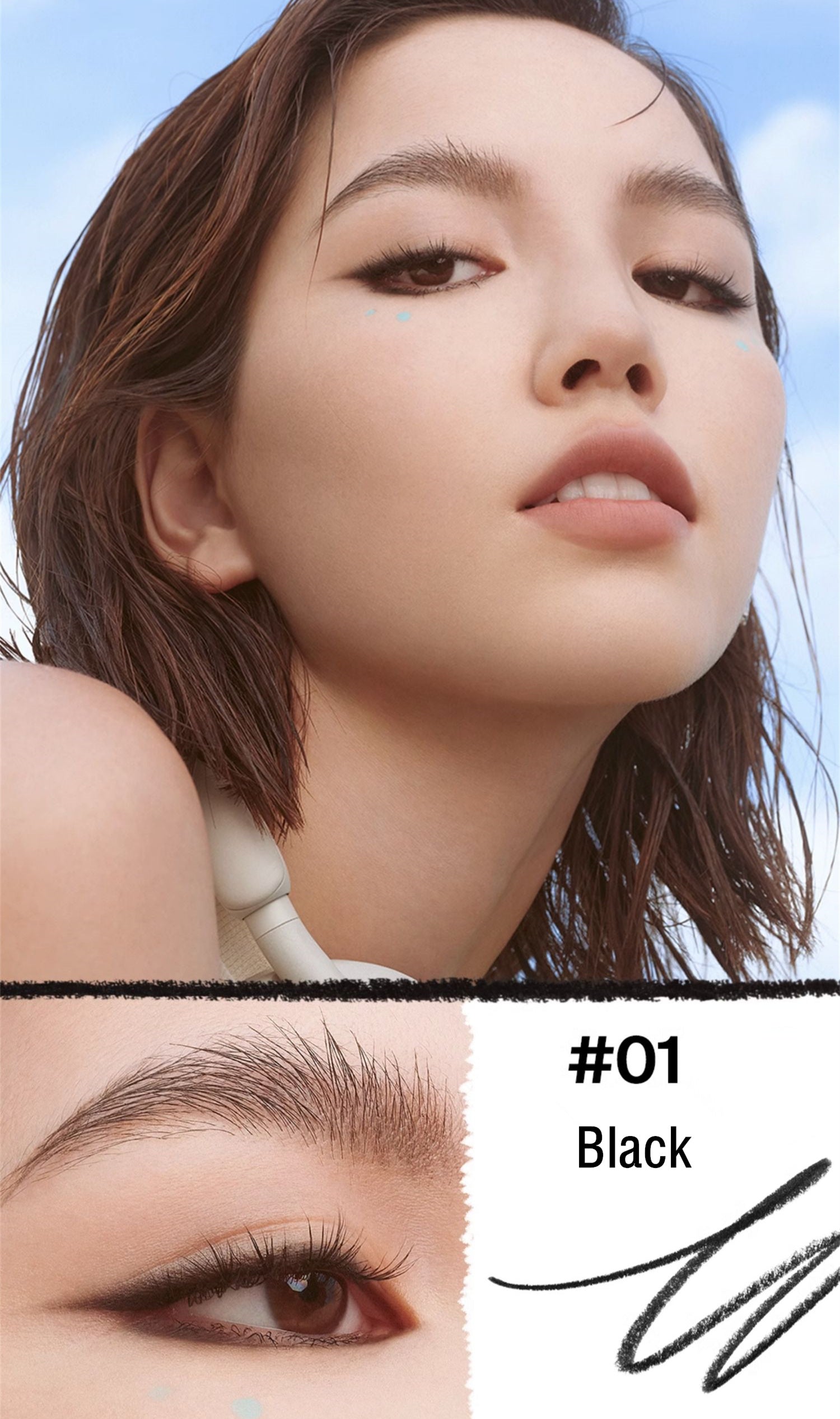 LITTLE ONDINE Waterproof Double-ended Gel Eyeliner Pen T3807