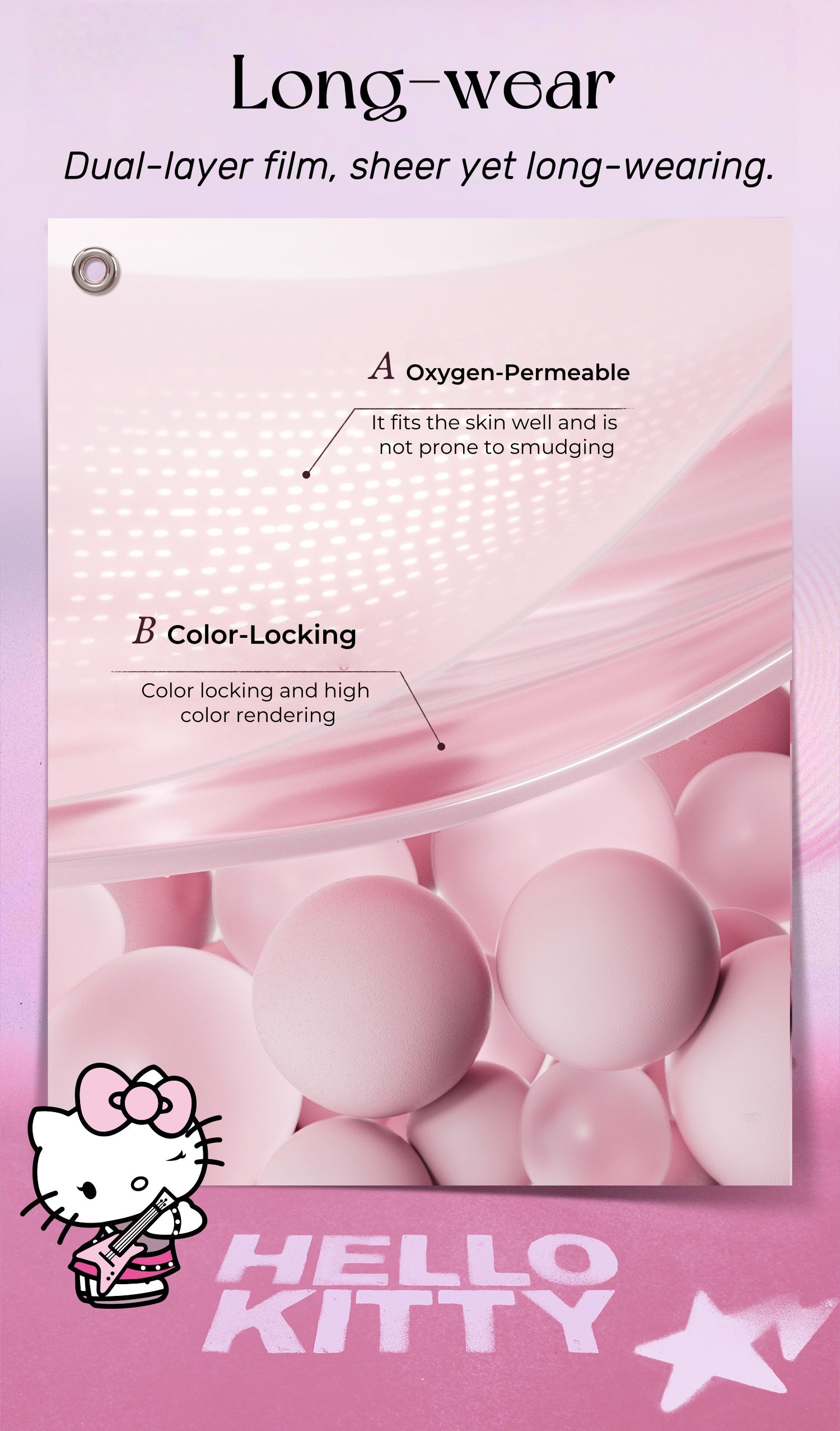 INSBAHA x Hello Kitty Long-wear Airy Makeup Blusher Cream T5160