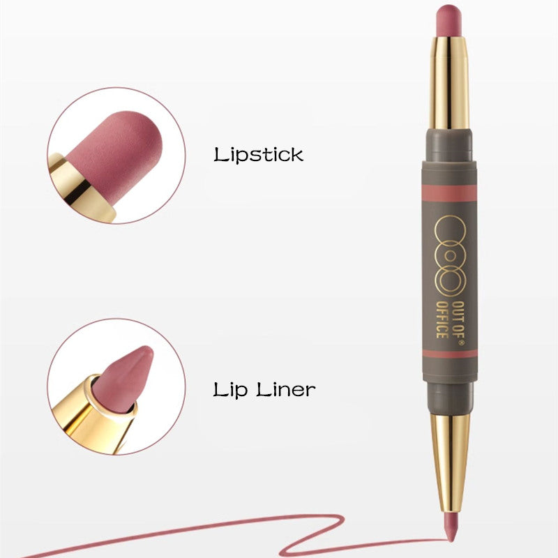 OUT-OF-OFFICE Double-Ended Lip Liner + Lipstick Pen T3760