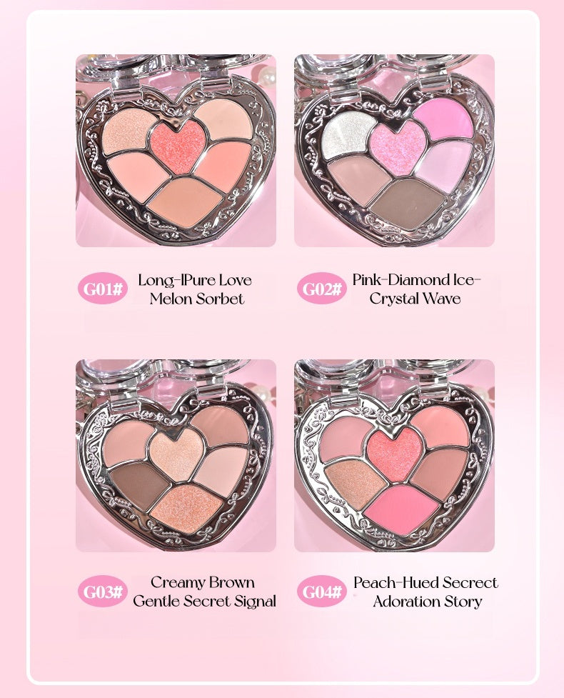 GOGO TALES Hearts 2 Hearts 6-color Eyeshadow & Lip Gloss Set T5236