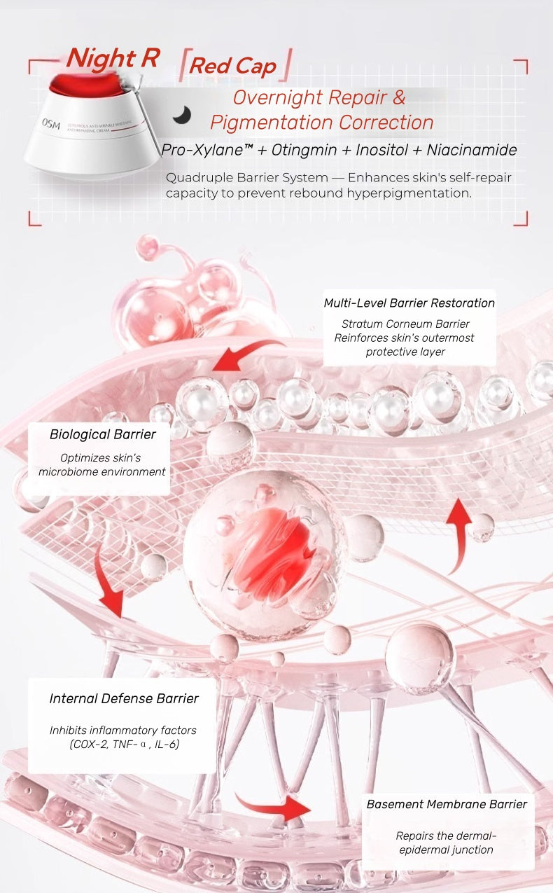 OSM 100g Luxurious Whitening Anti-winkle Reparing Facial Cream T4650