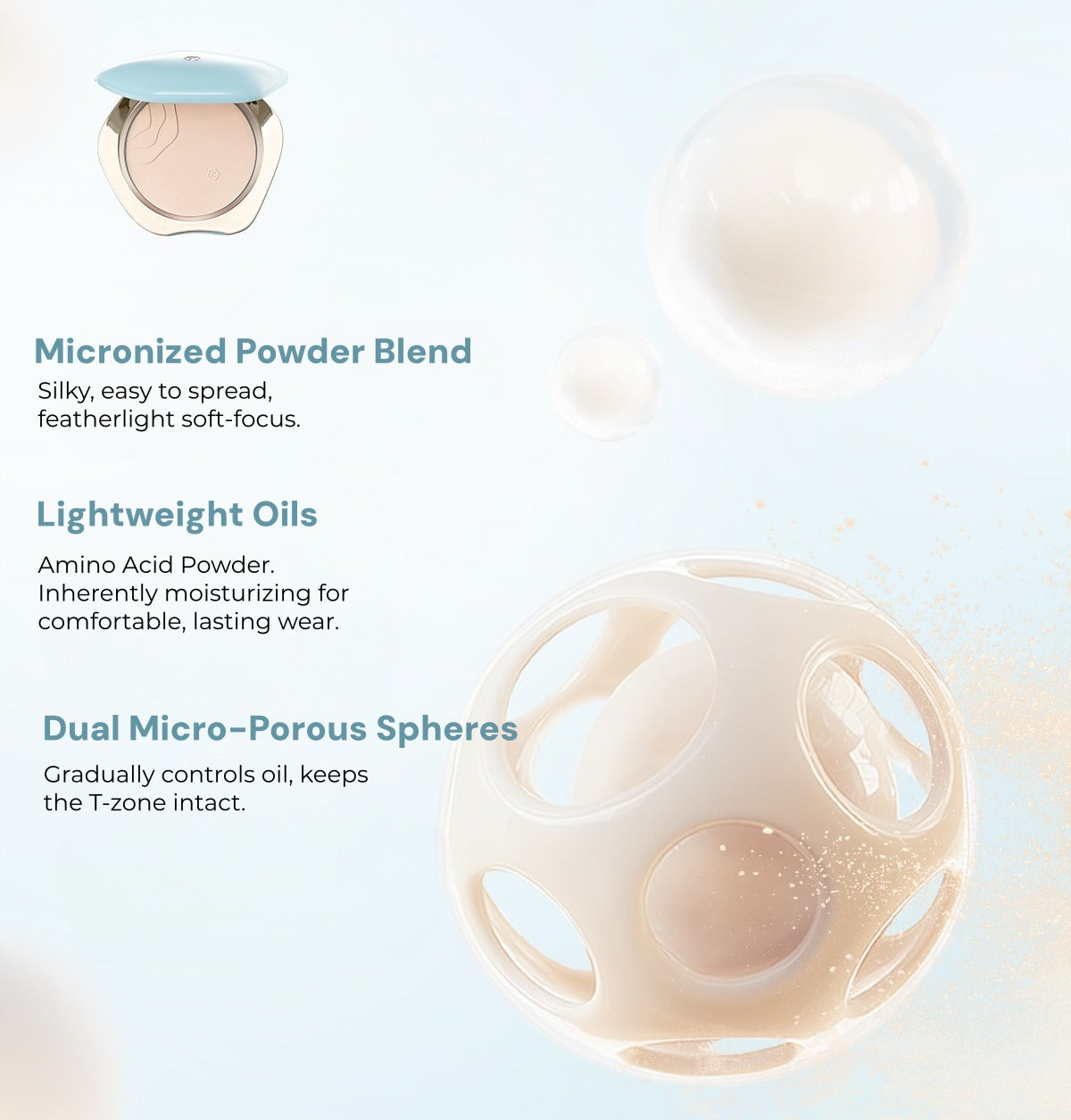 TIMAGE Transparent Matte Long-wear Pressed Powder T6066