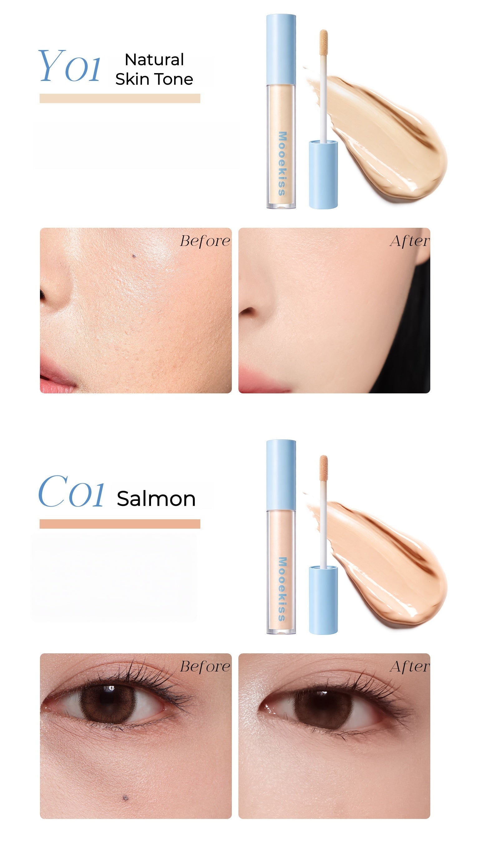 MOOEKISS Concealer Brightening Highlighter & Blusher Liquid T5675