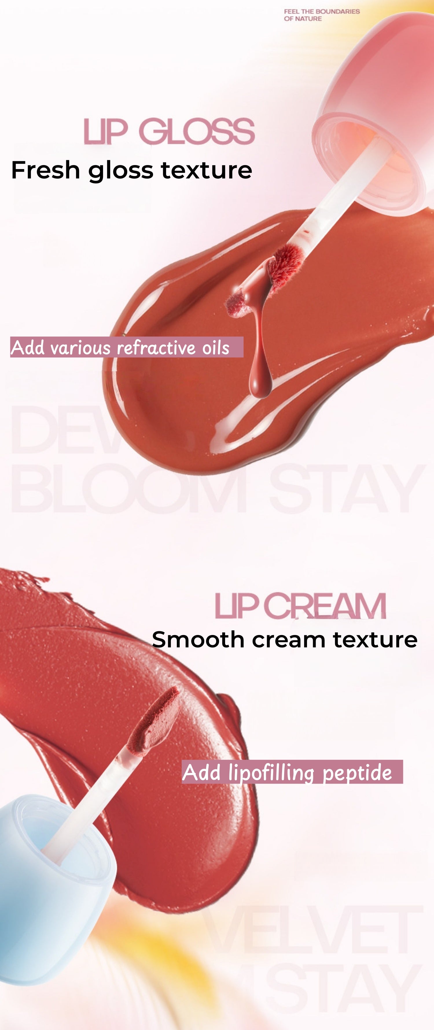 MISTINE Flower Room Collection Essences Nourish Matte & Glossy Lip Glaze T5510